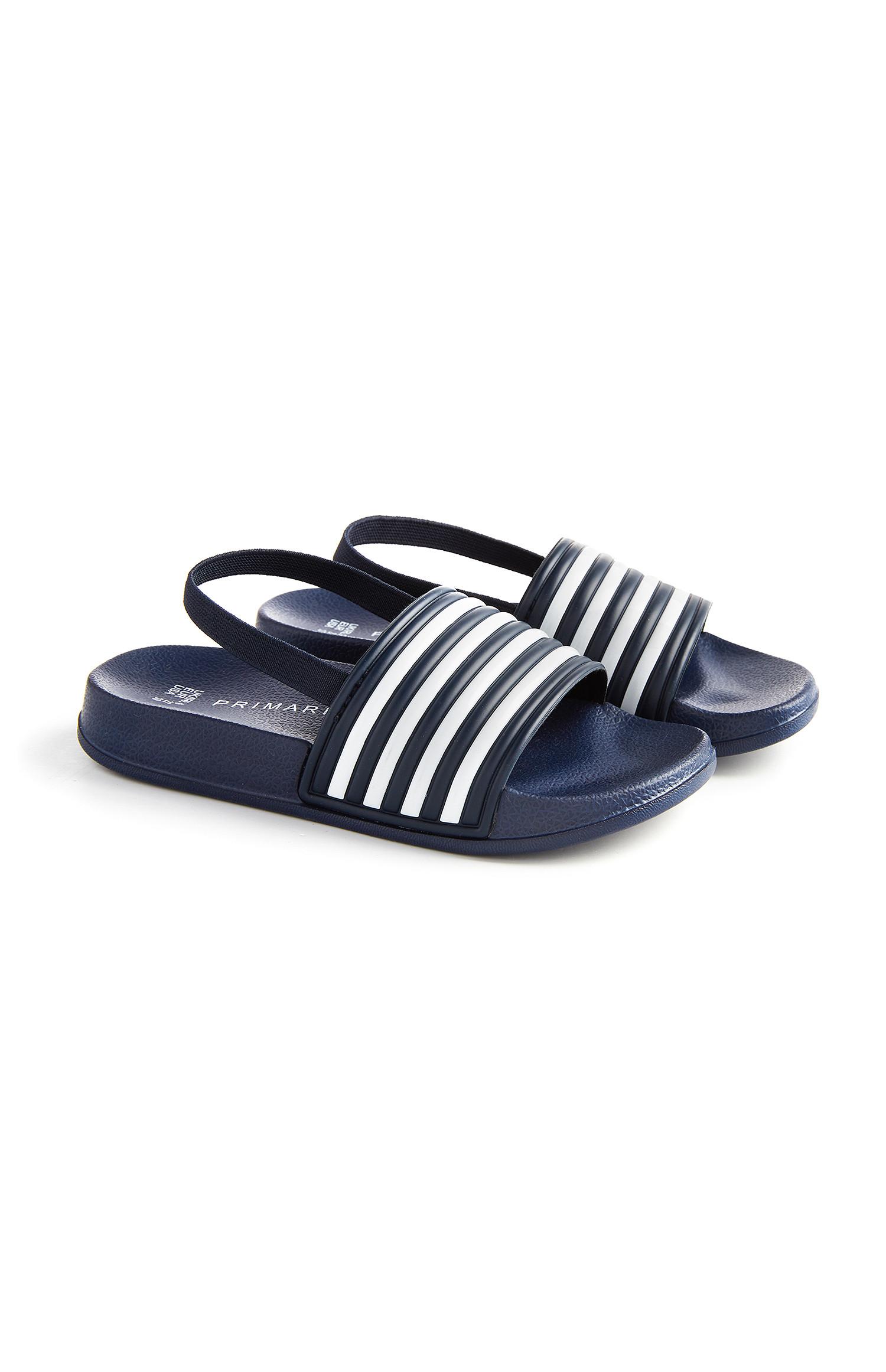 Ciabatte blu navy a righe da bambino