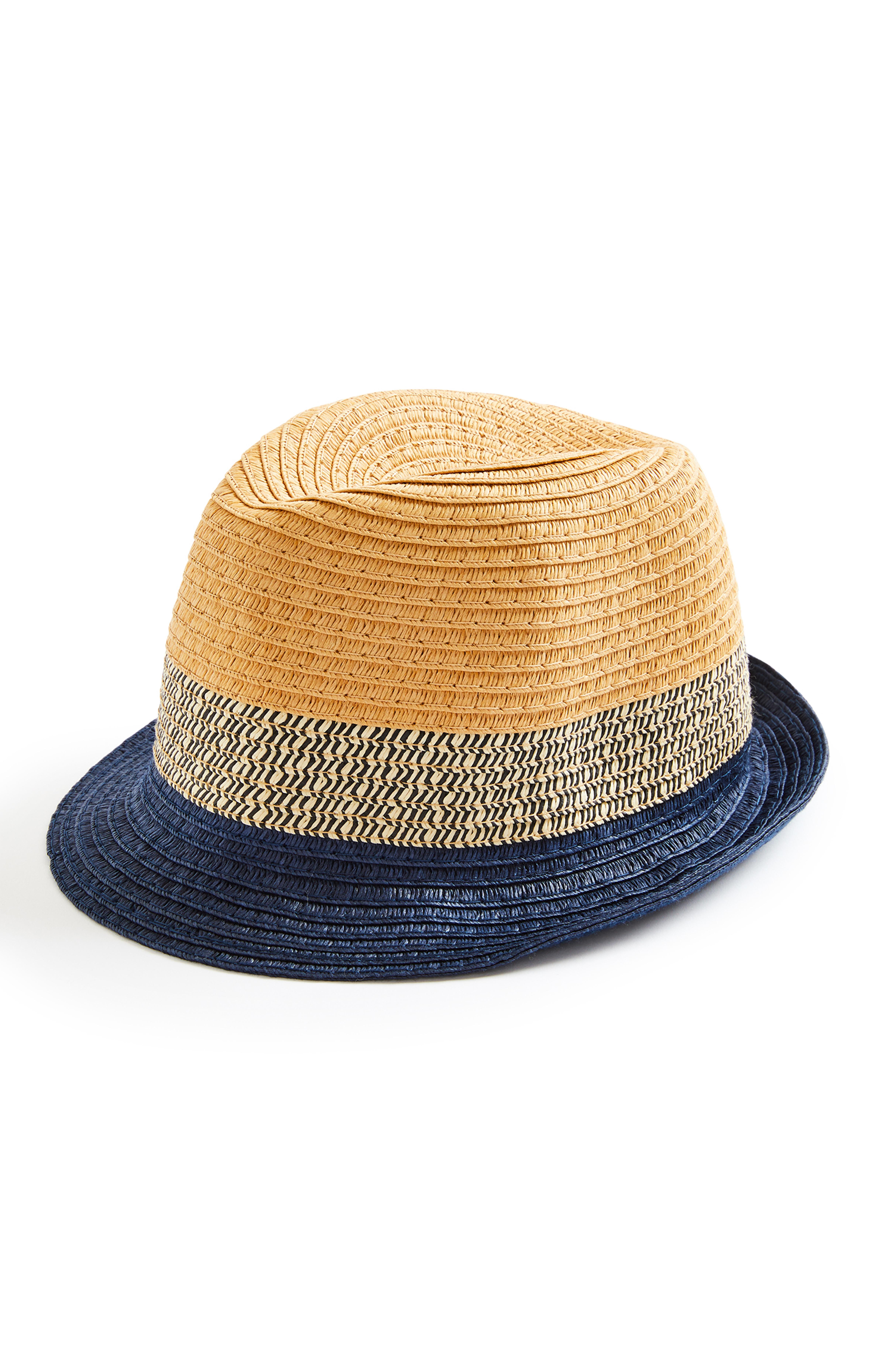 Cappello di paglia blu sfumato