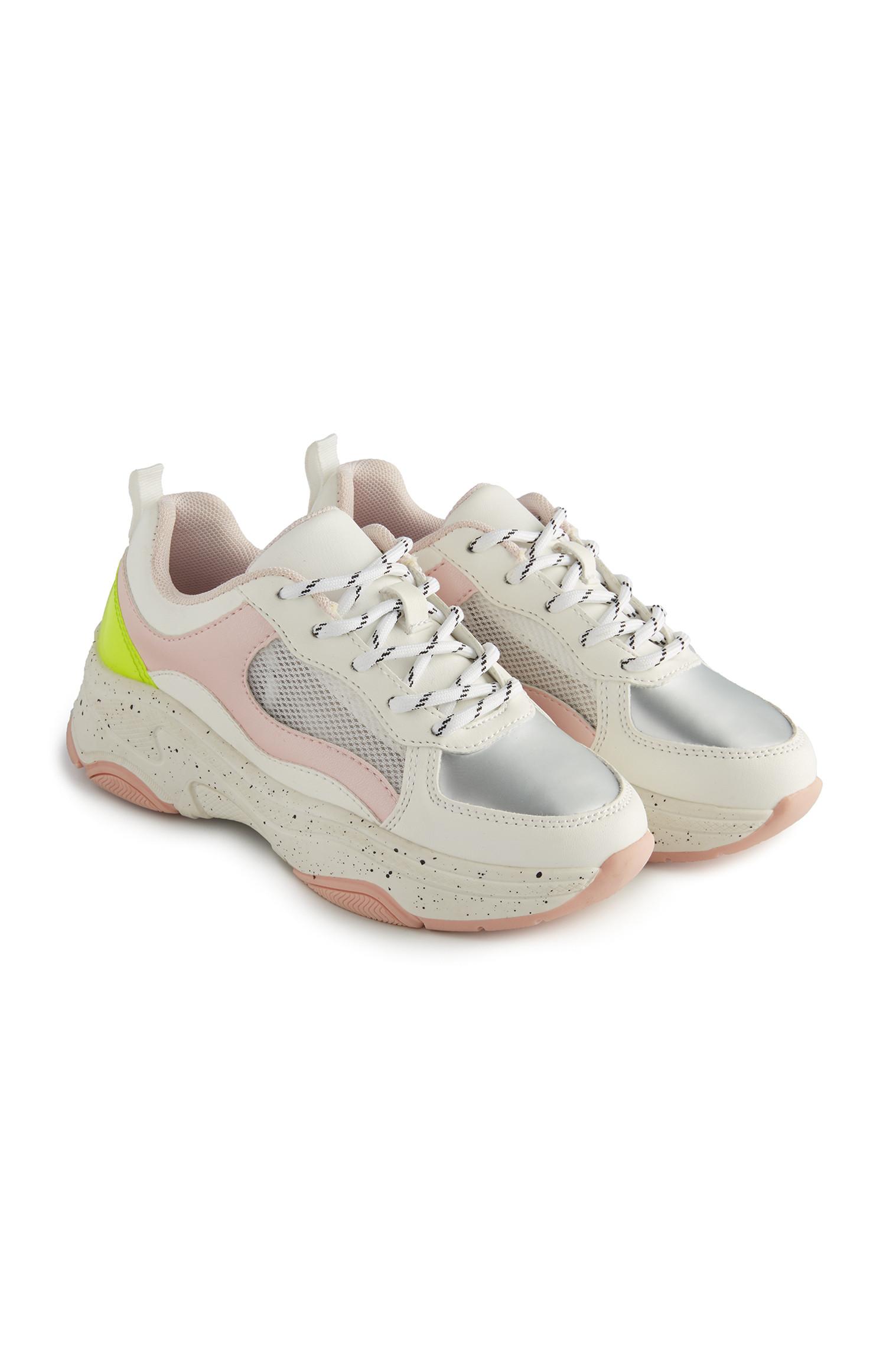 Ténis sola grossa multitextura branco