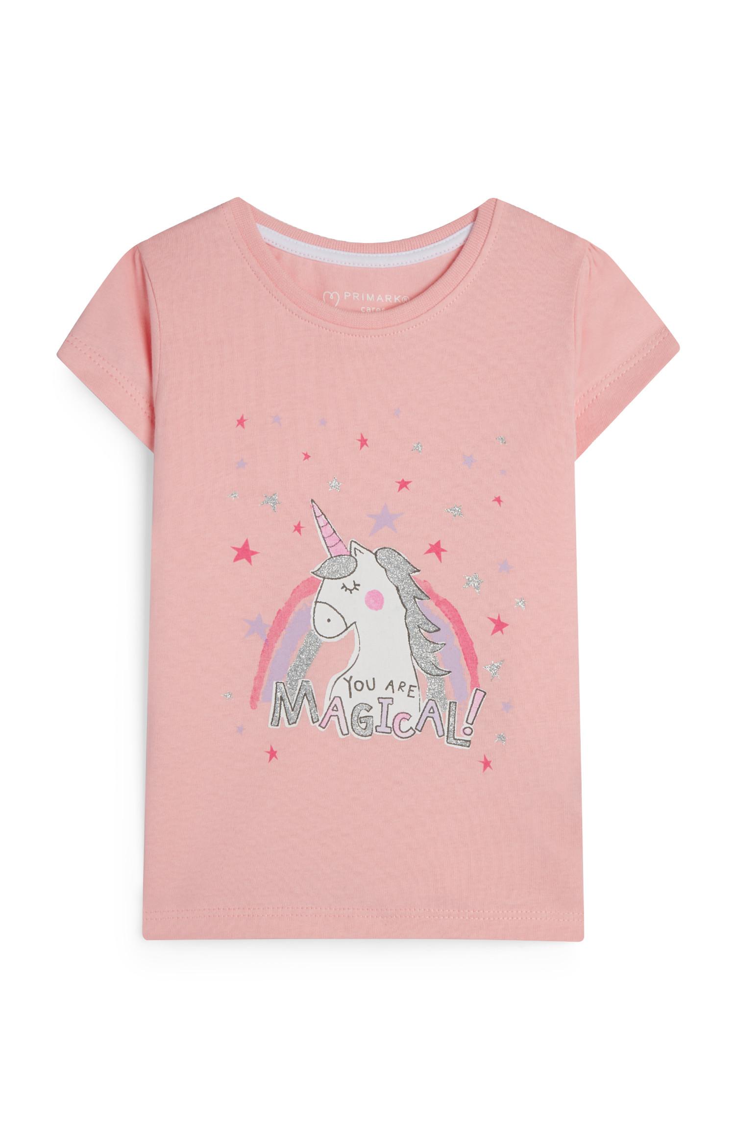 Dekliška rožnata majica s samorogom Magical za dojenčke