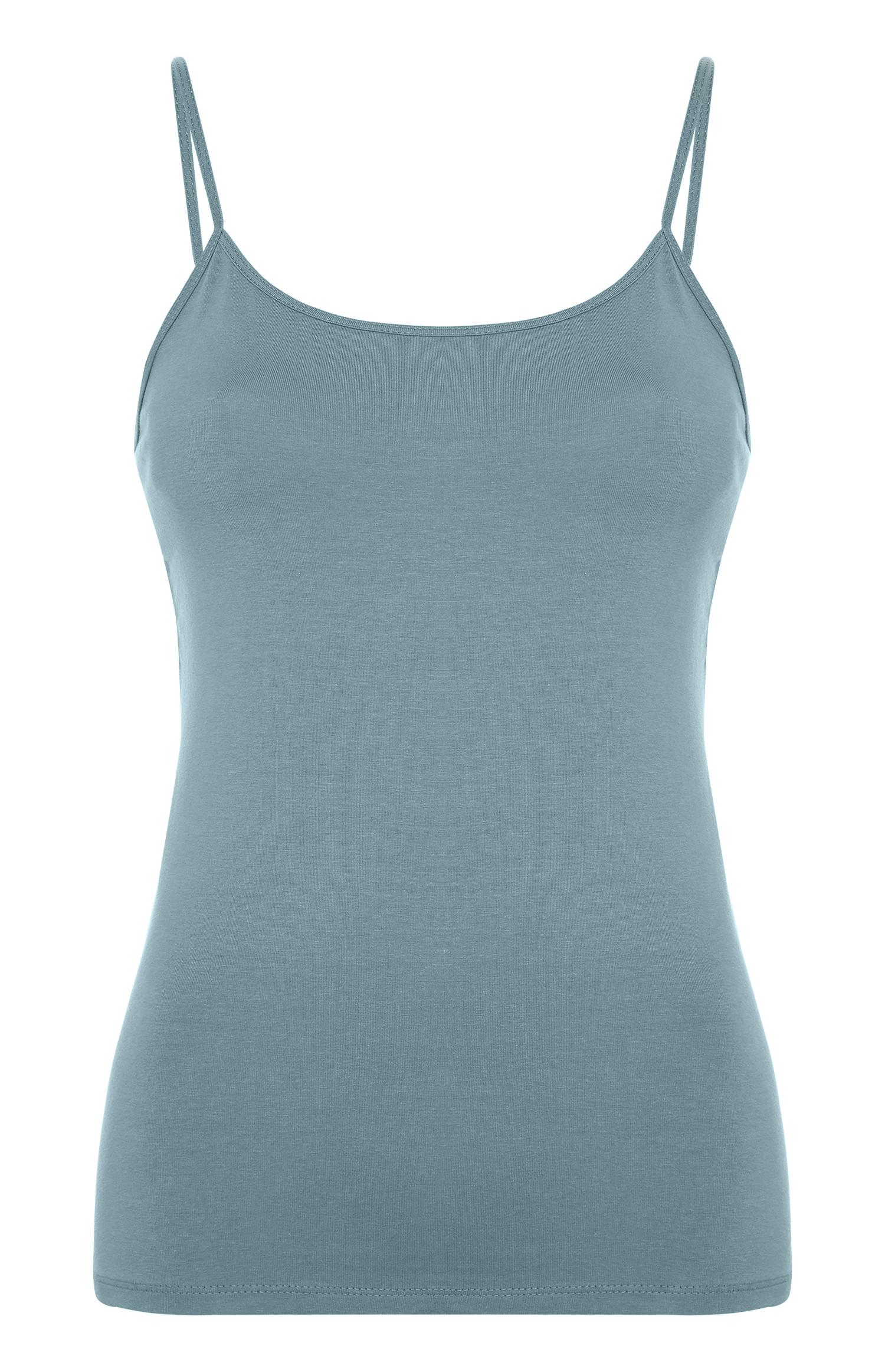 Top alças elastano azul-claro