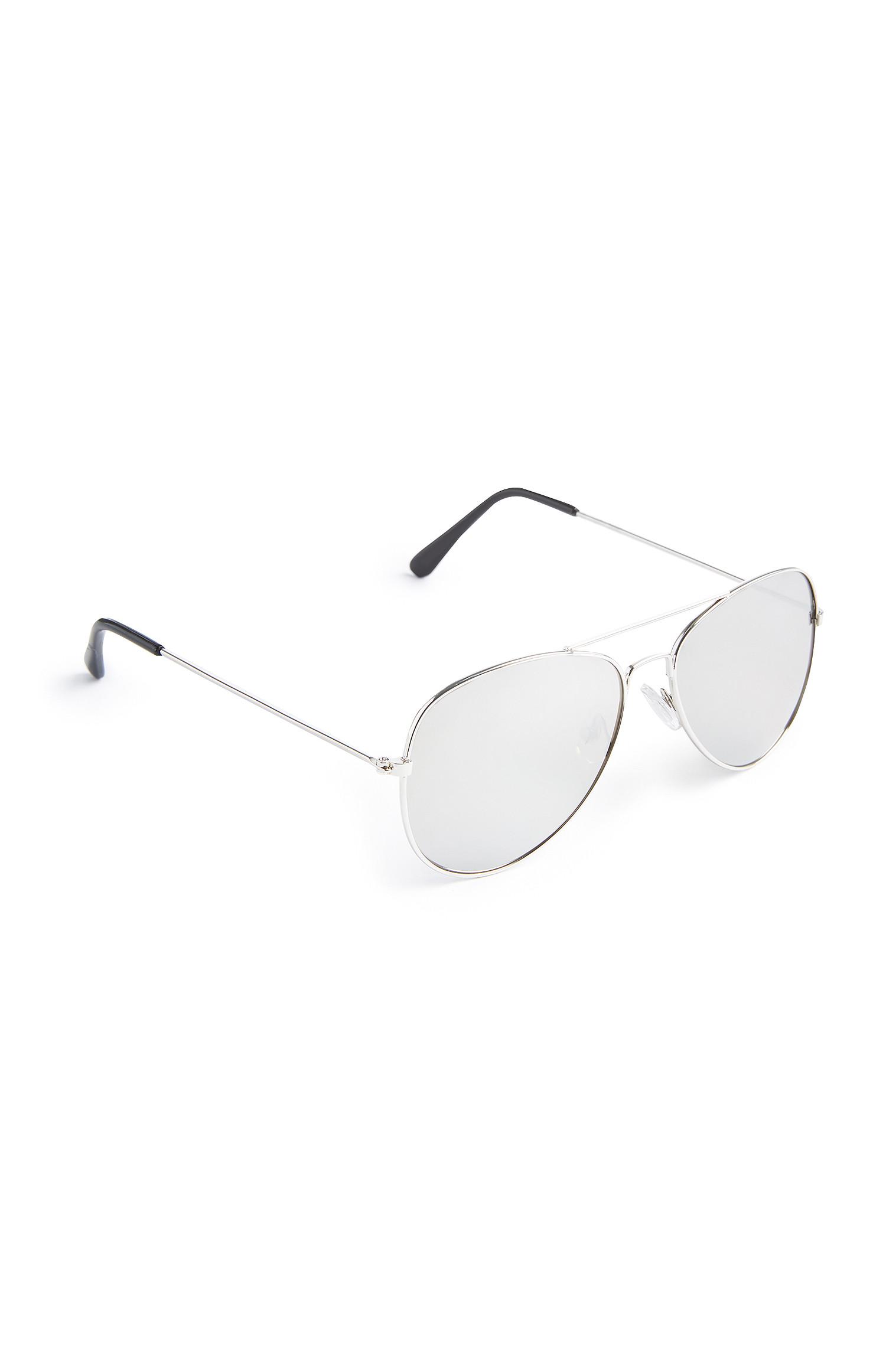 Occhiali da sole argentati aviator