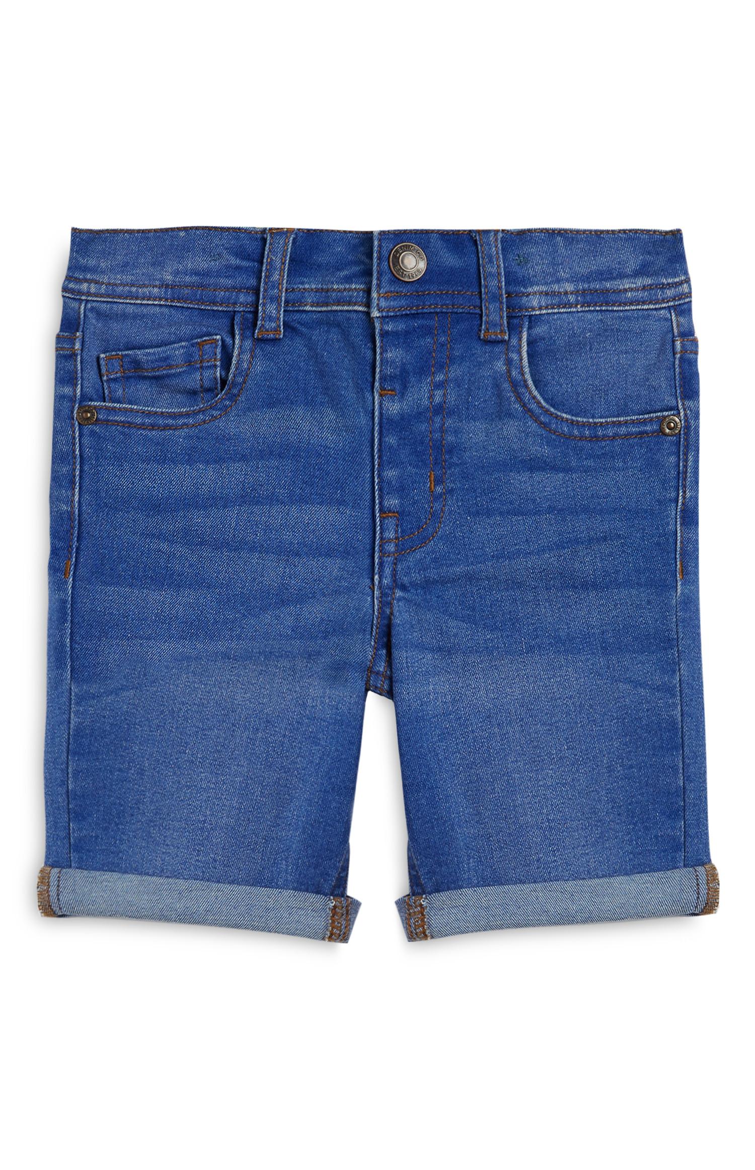 Shorts skinny in denim da bambino