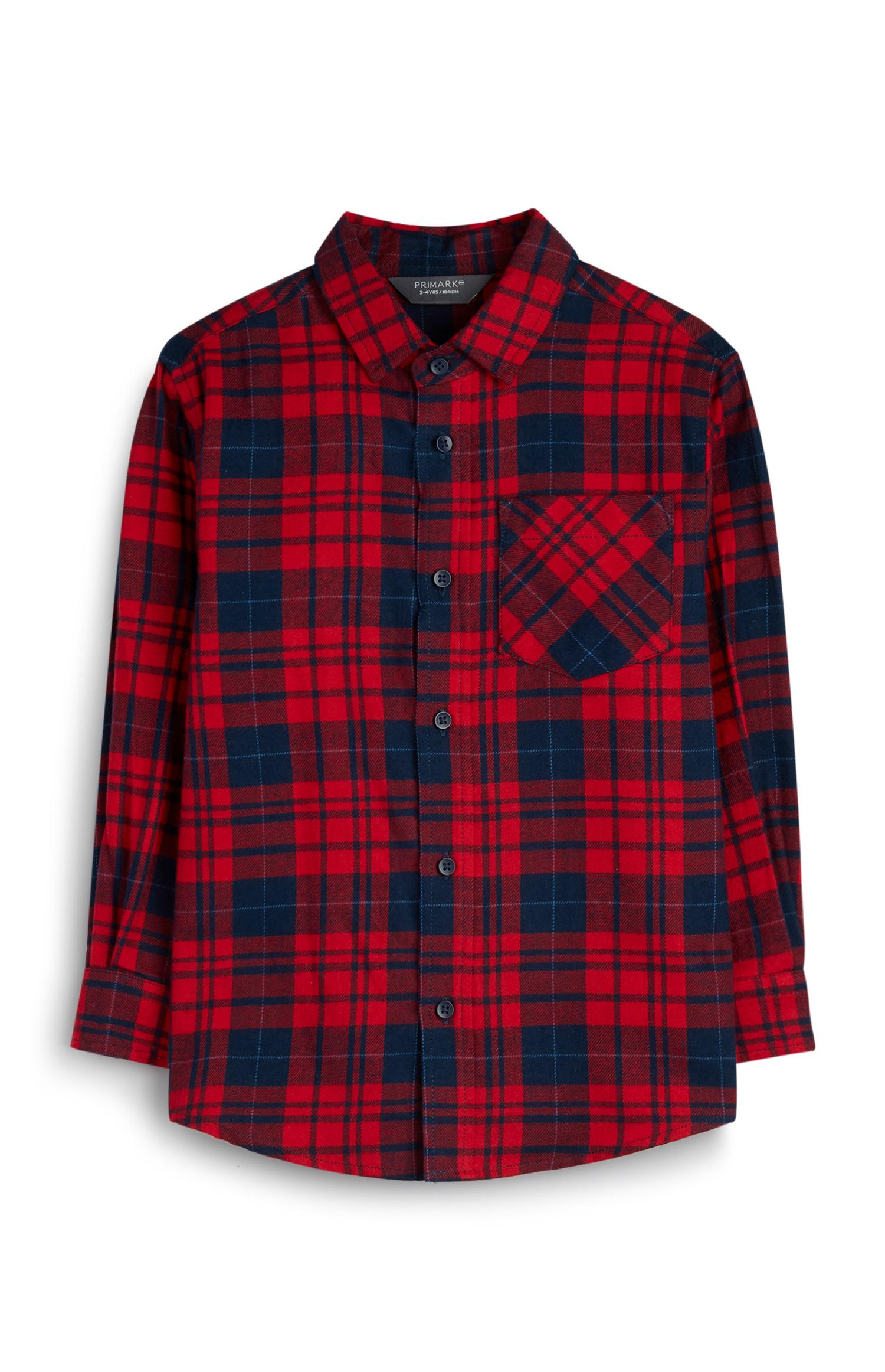 Rdeča flanelasta srajca za mlajše fante