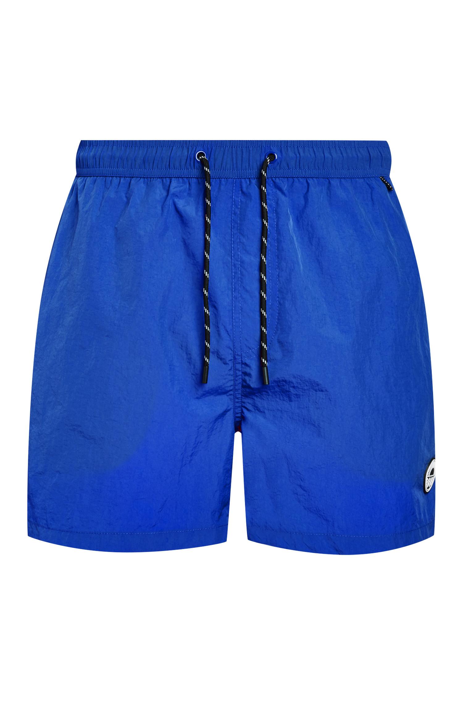 Calções banho taslan emblema azul