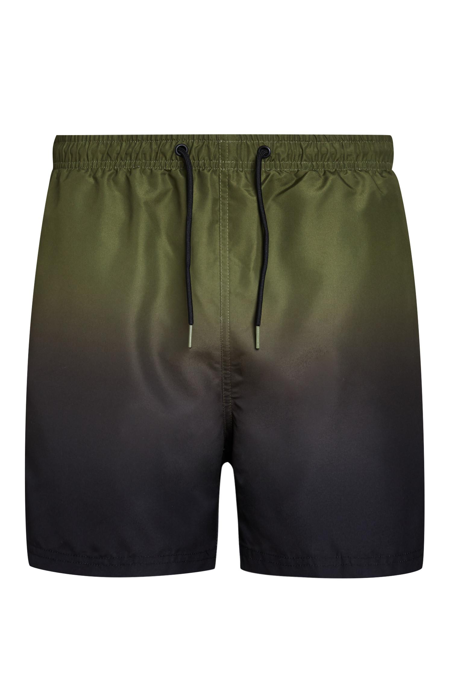 Calções banho desbotados verde e preto