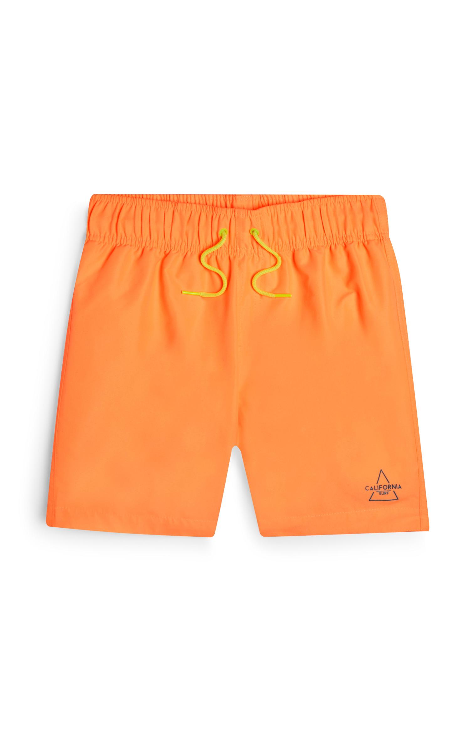 Calções banho rapaz cor de laranja