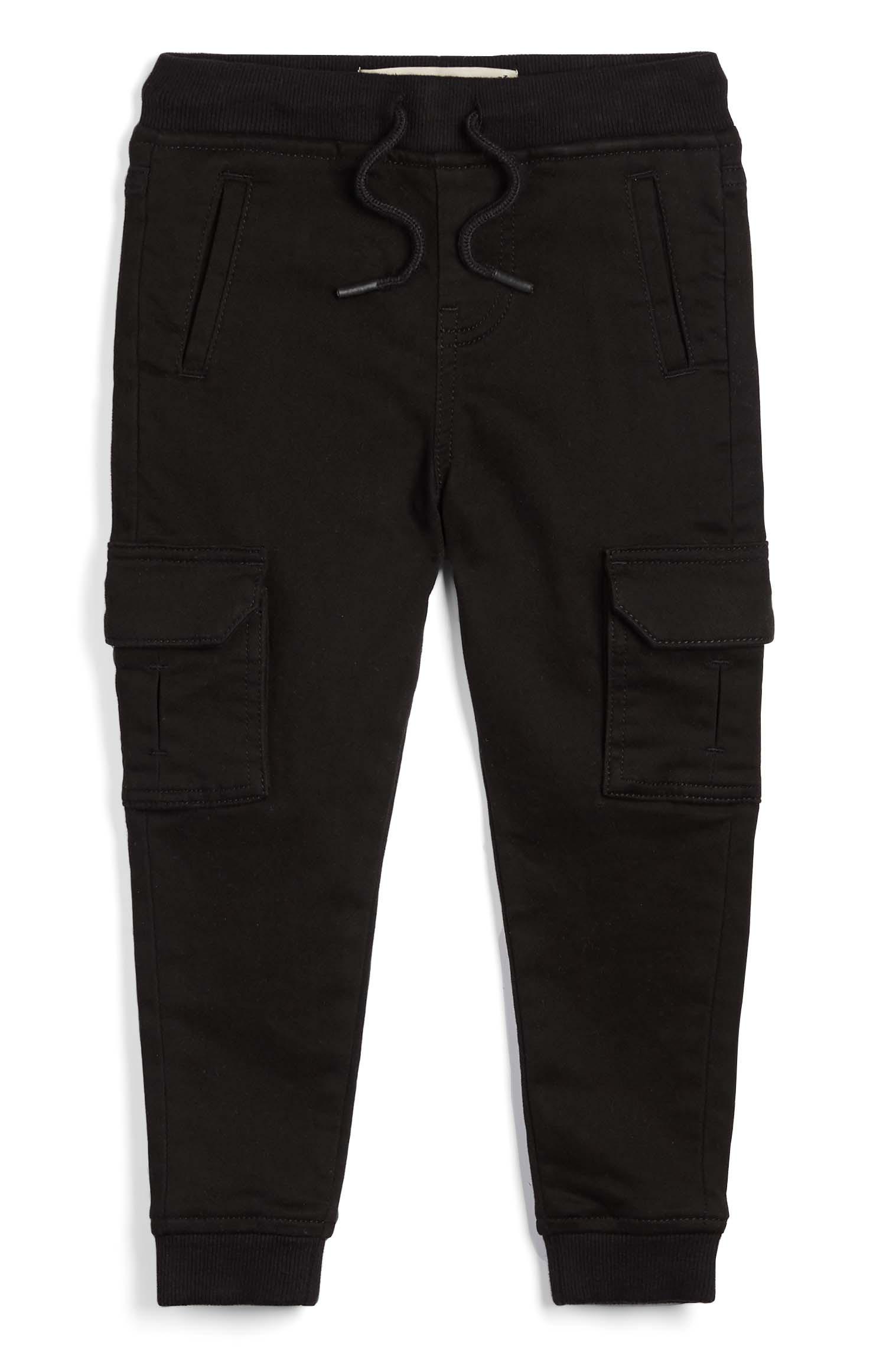 boys skinny black trousers