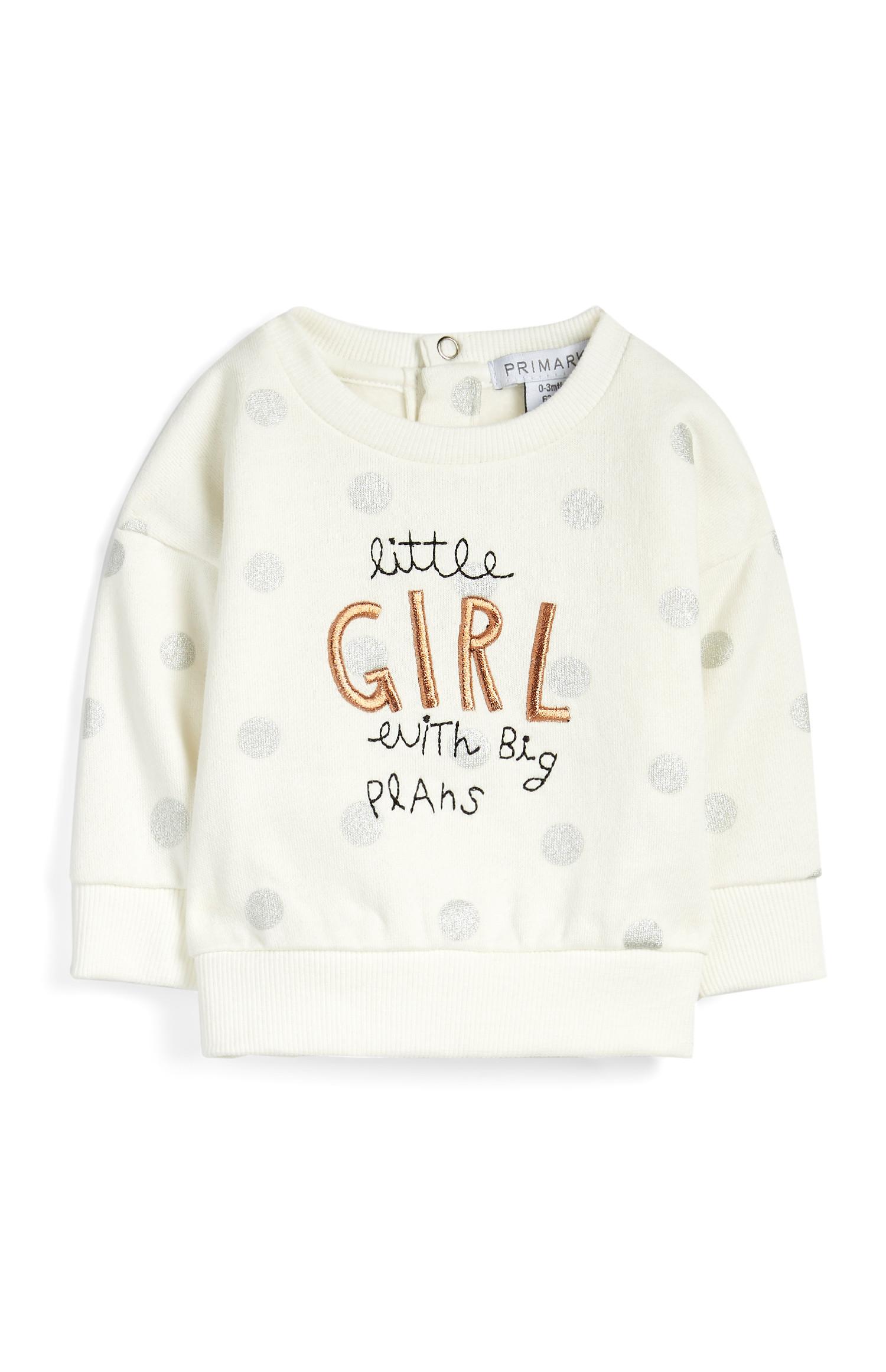 Dekliški pikčast pulover za dojenčke