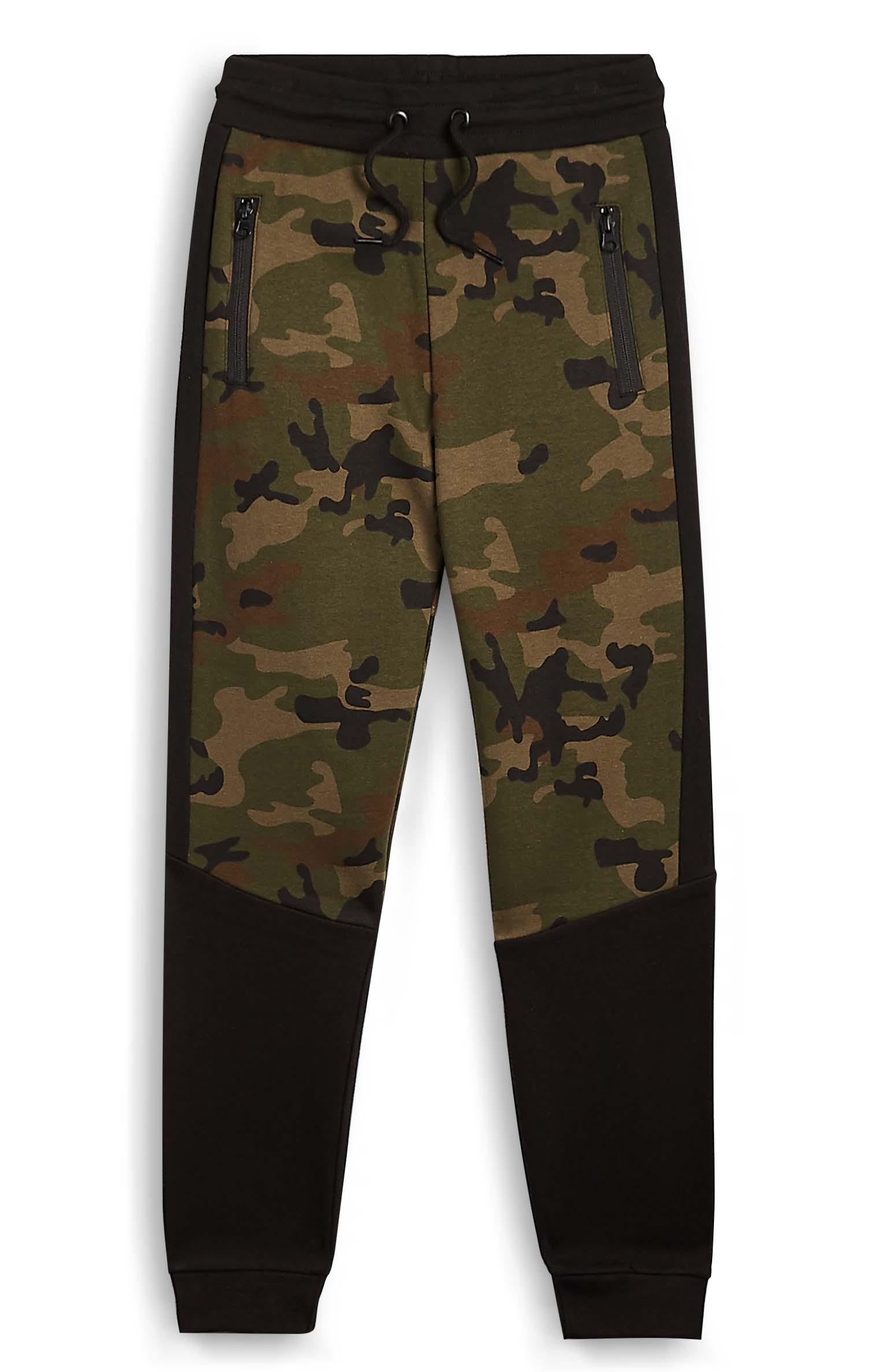 Joggers con inserti mimetici da ragazzo