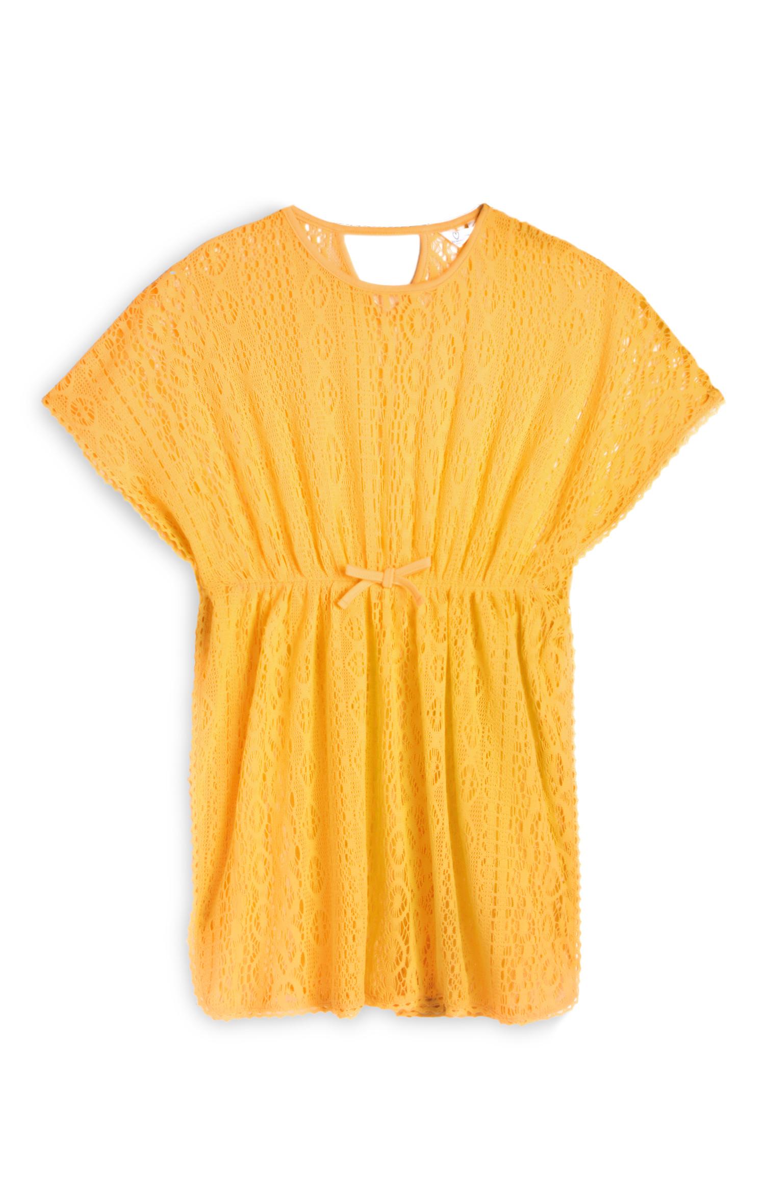 Túnica croché rapariga amarelo
