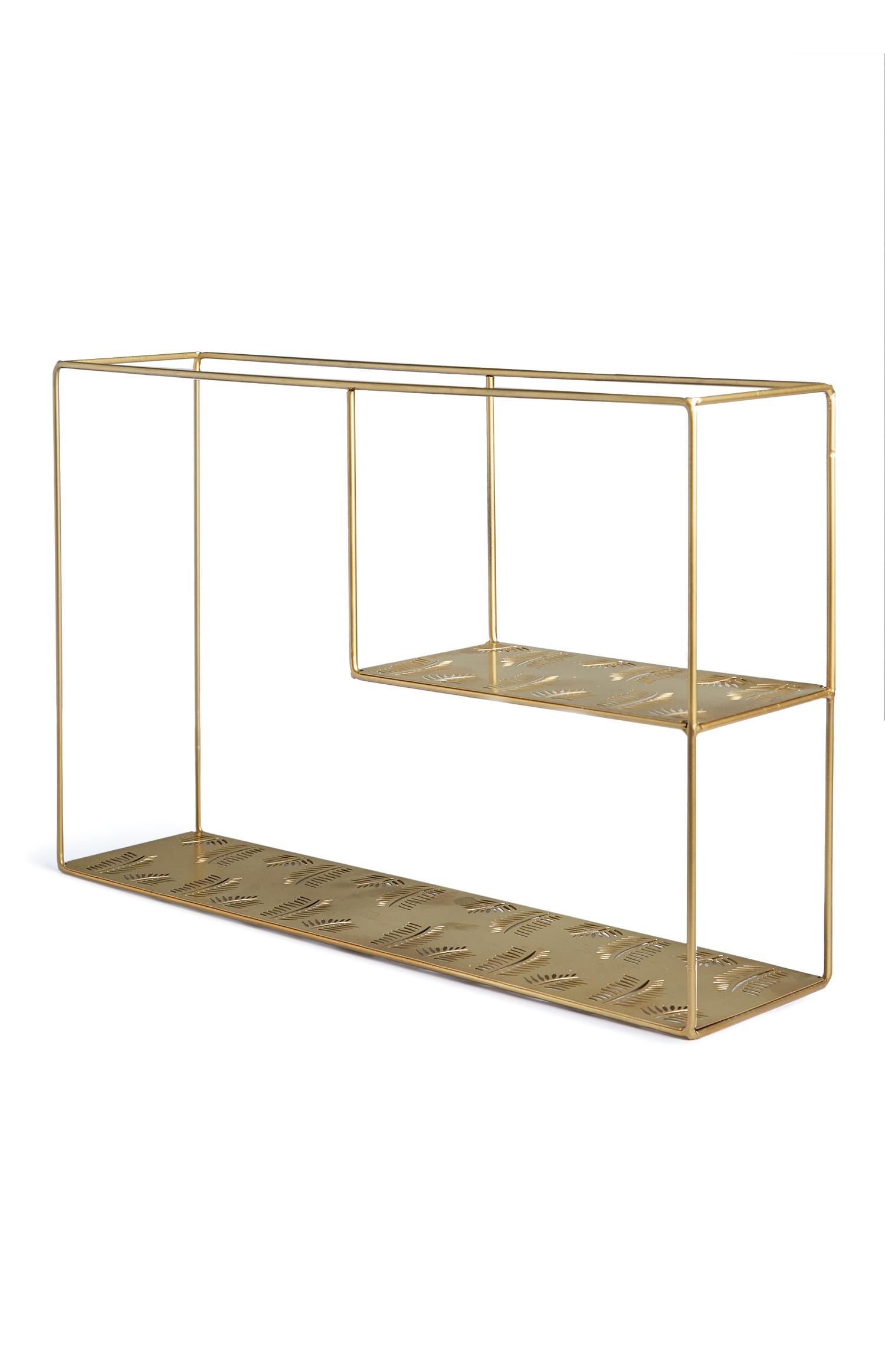 Zlata polica z izrezom v obliki listov