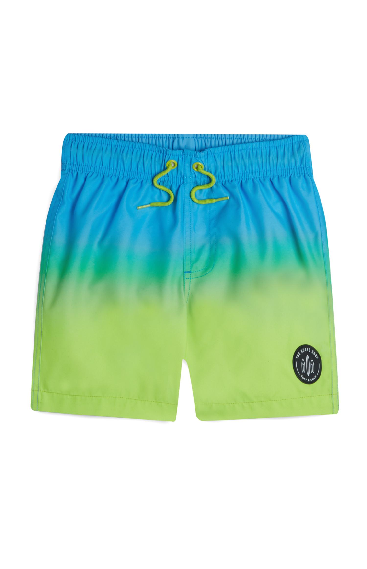 Shorts da bagno blu sfumati tie dye da bambino