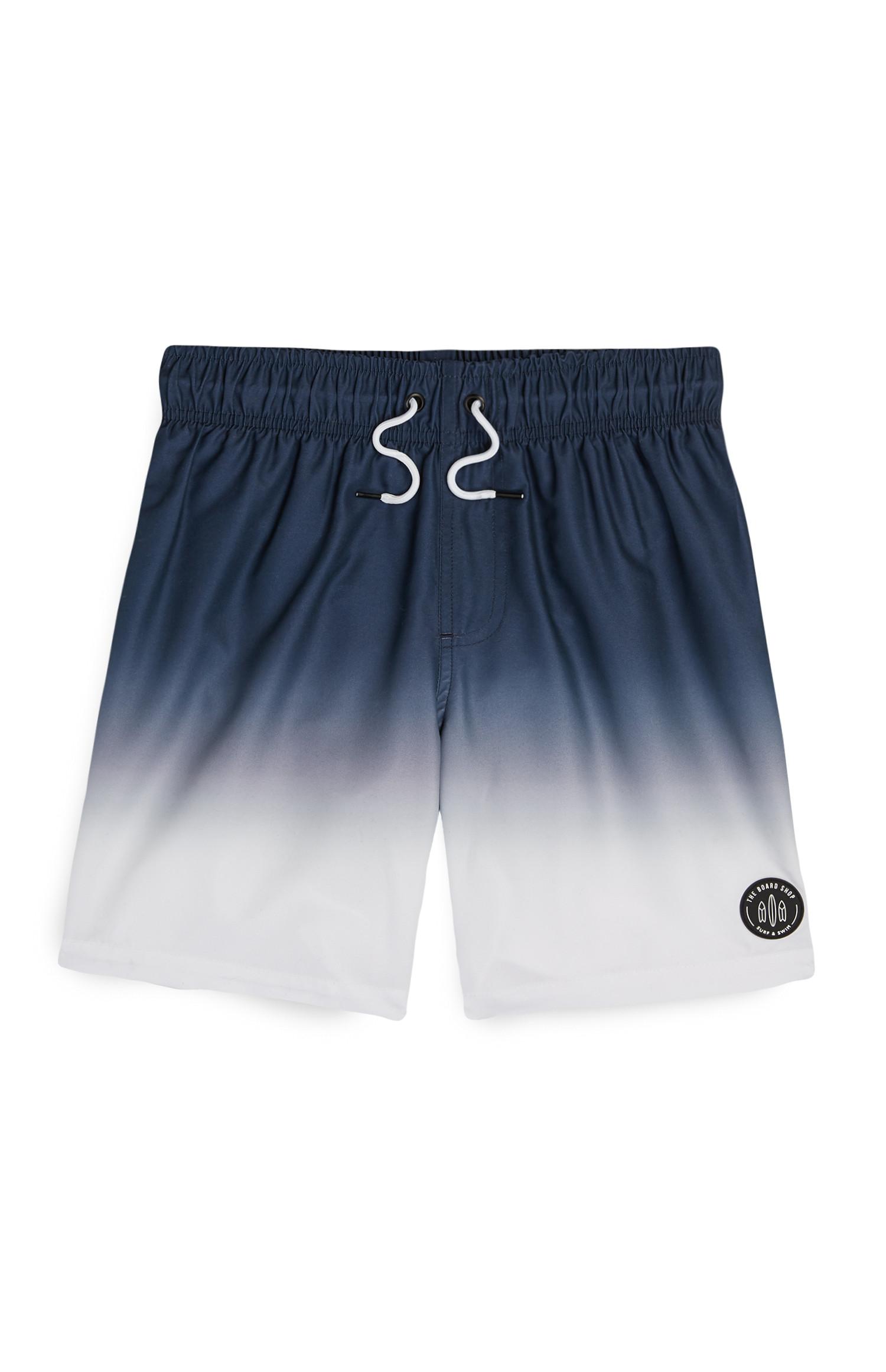 Calções banho tingido rapaz azul