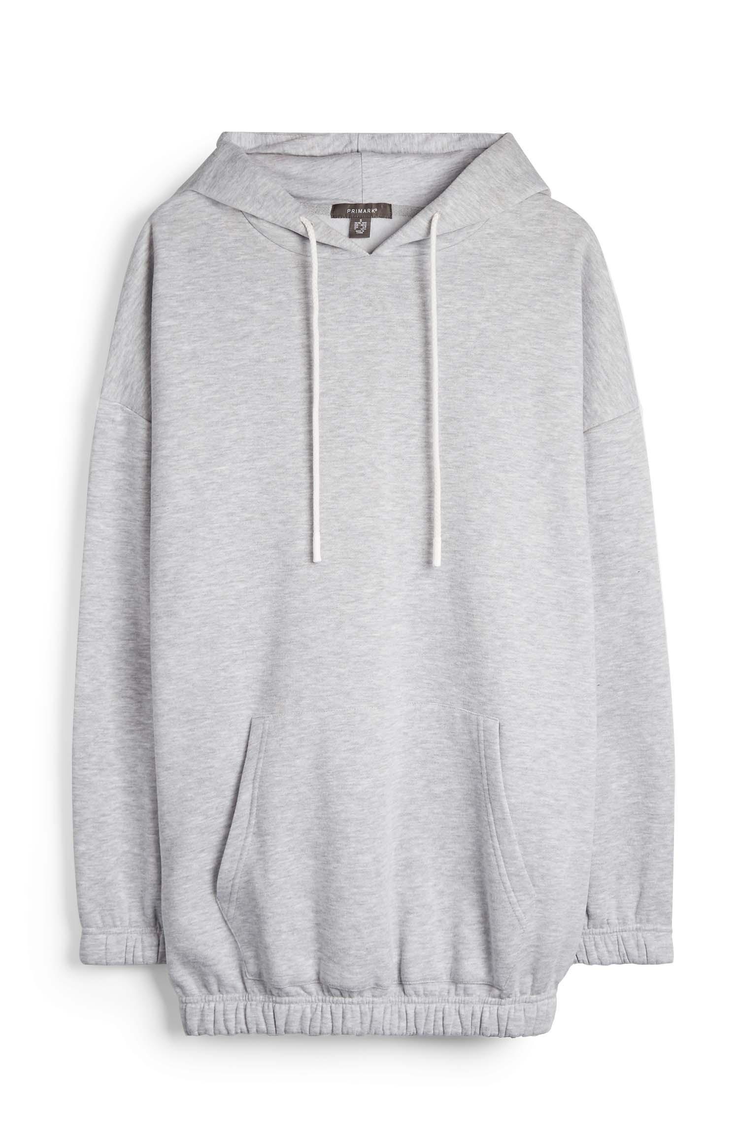 Camisola capuz corte largo elastano cinzento