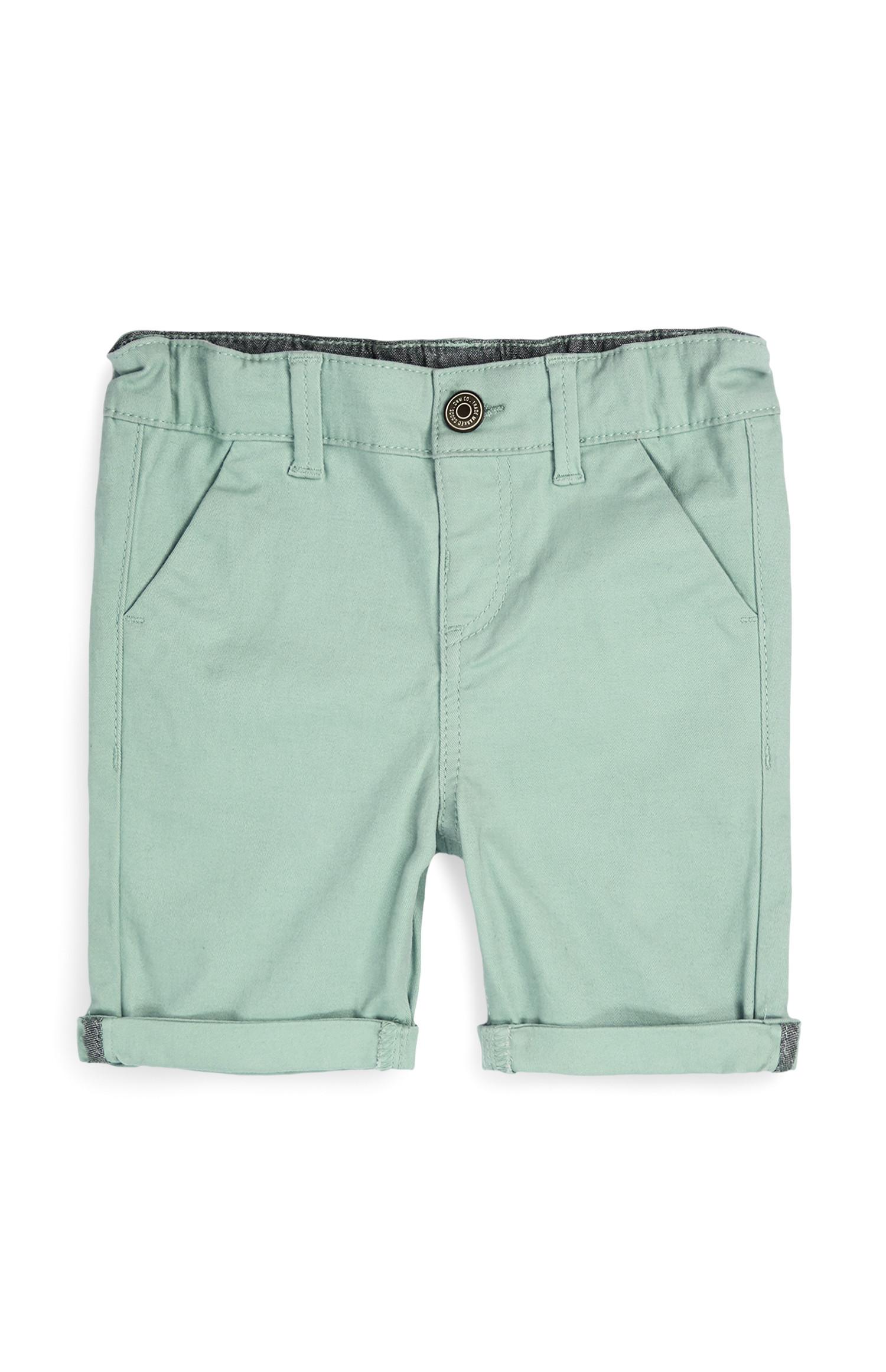 Svetlo zelene kratke hlače chino za dojenčke