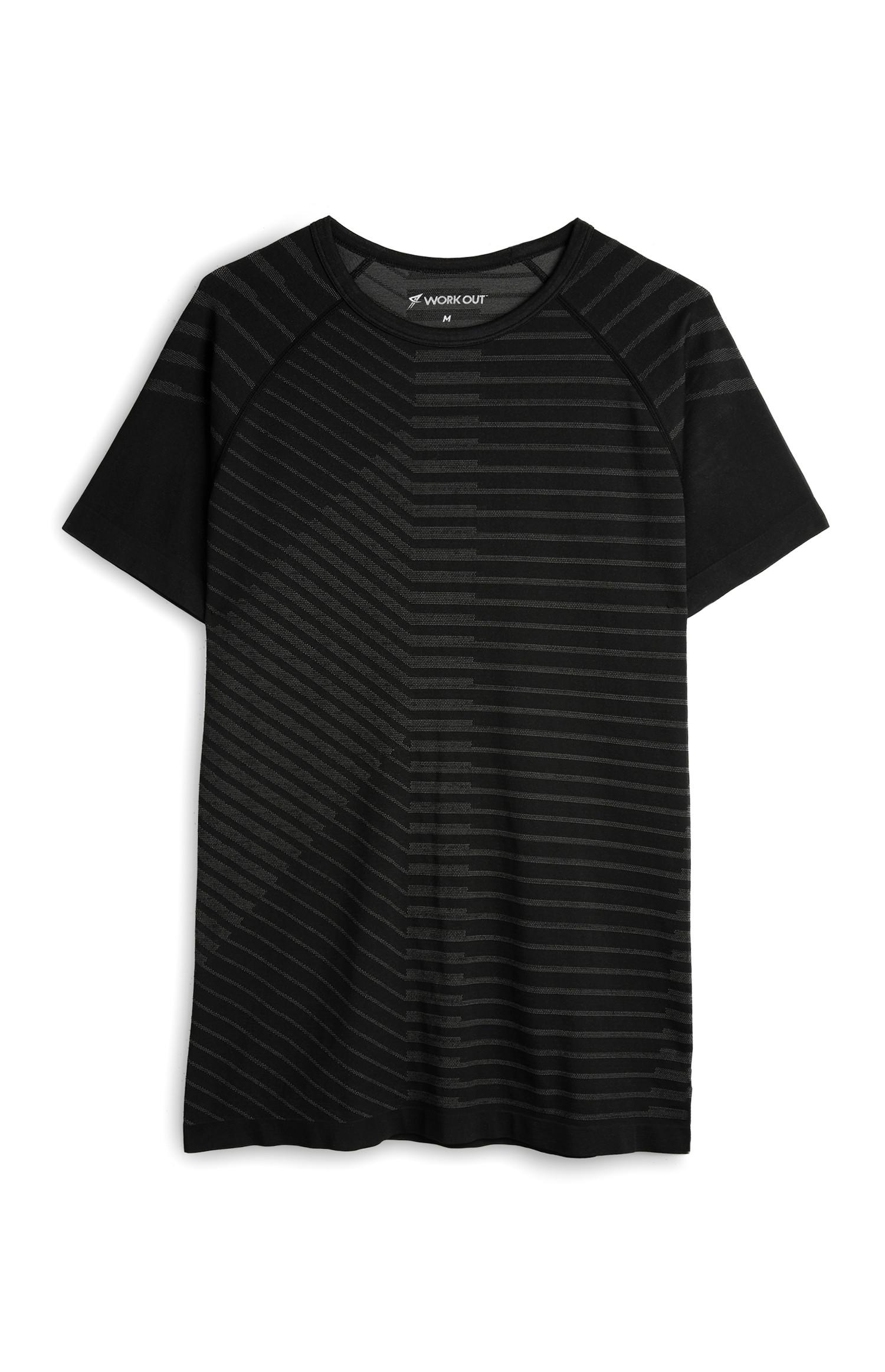 T-shirt s/ costuras linhas preto