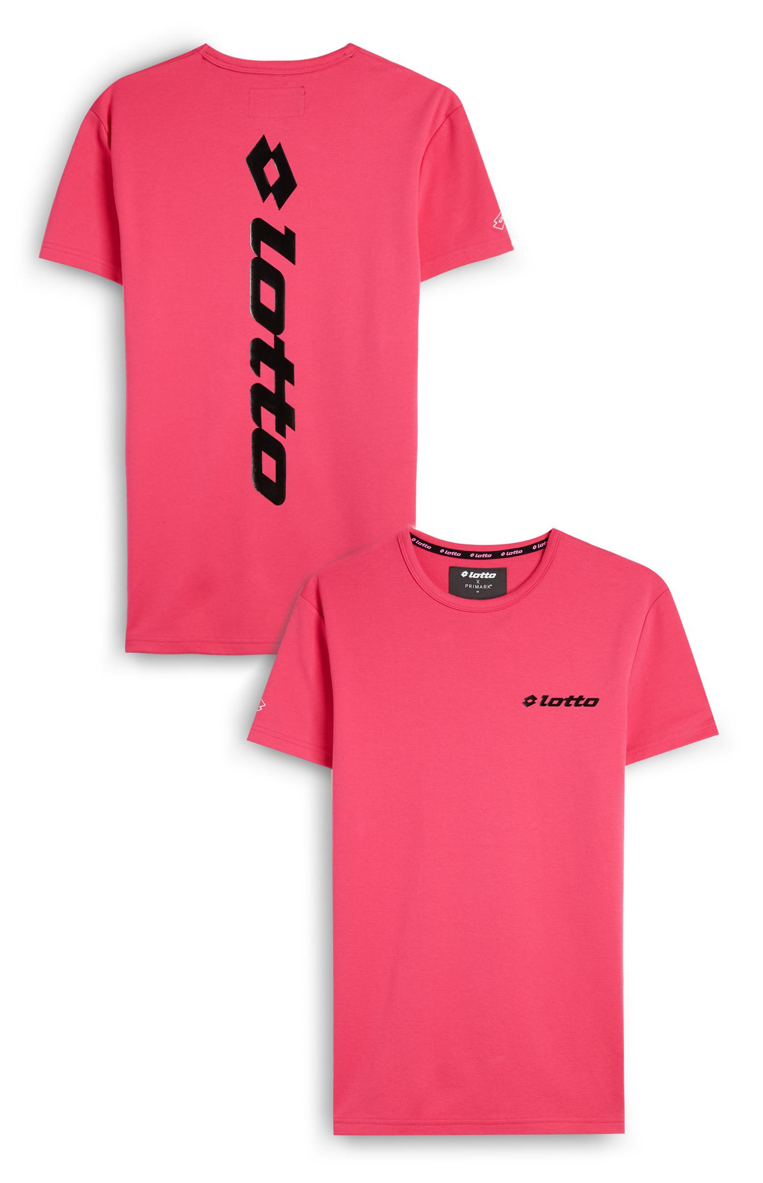 T-shirt rosa con logo Lotto