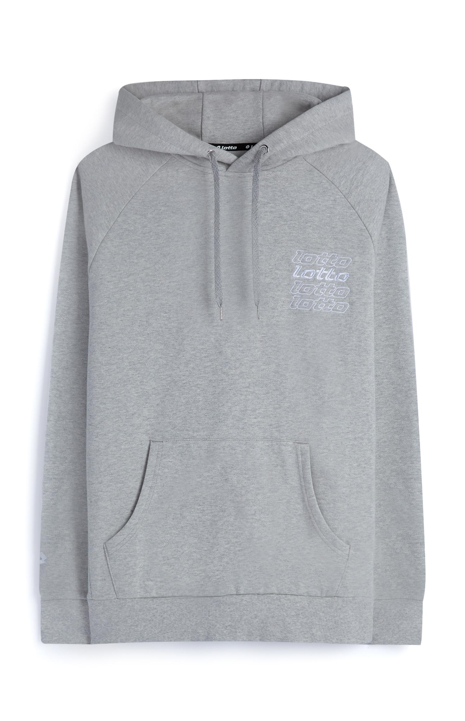 Sweat à capuche gris Lotto