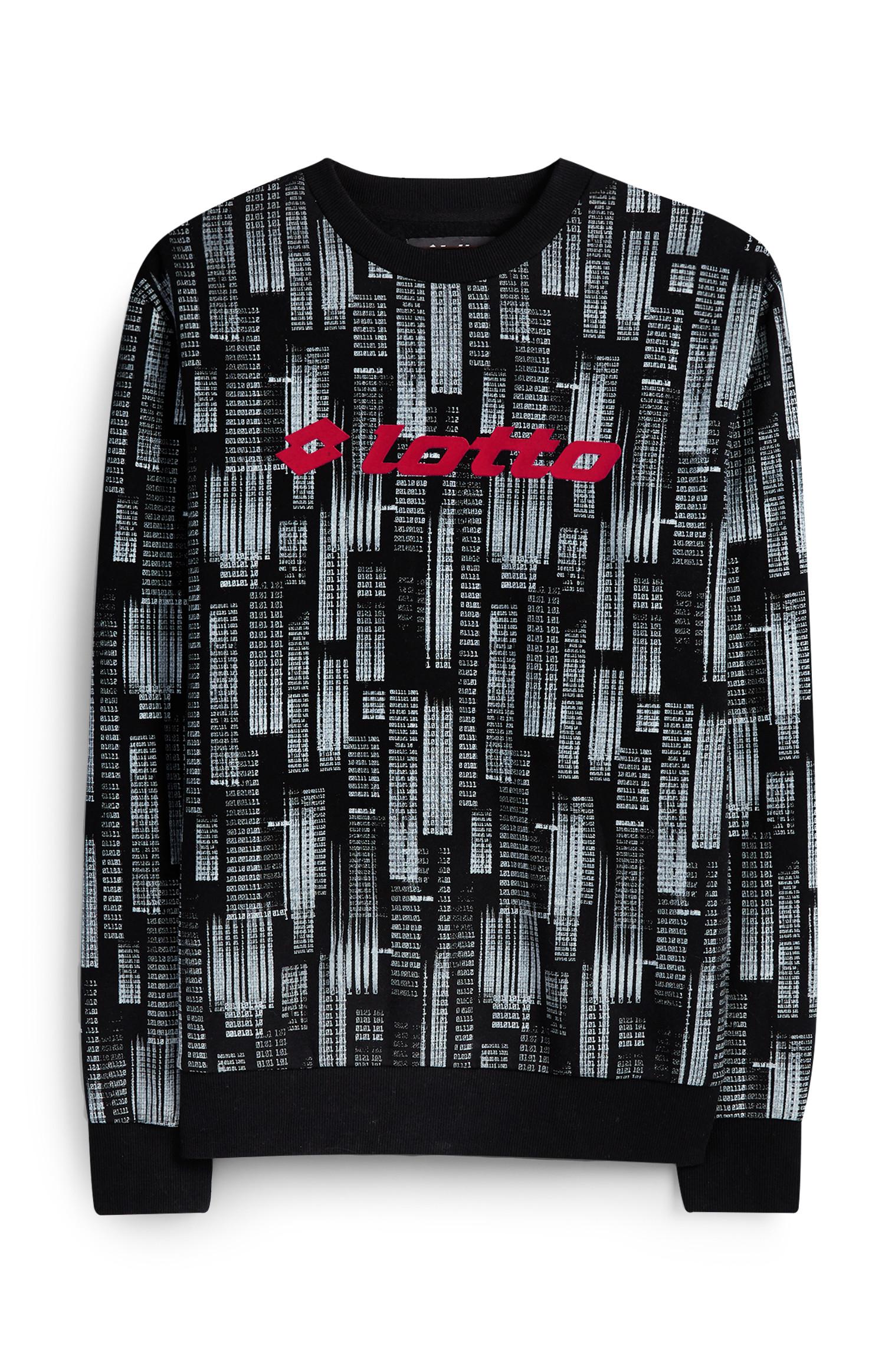 Camisola gola redonda Lotto preto/branco