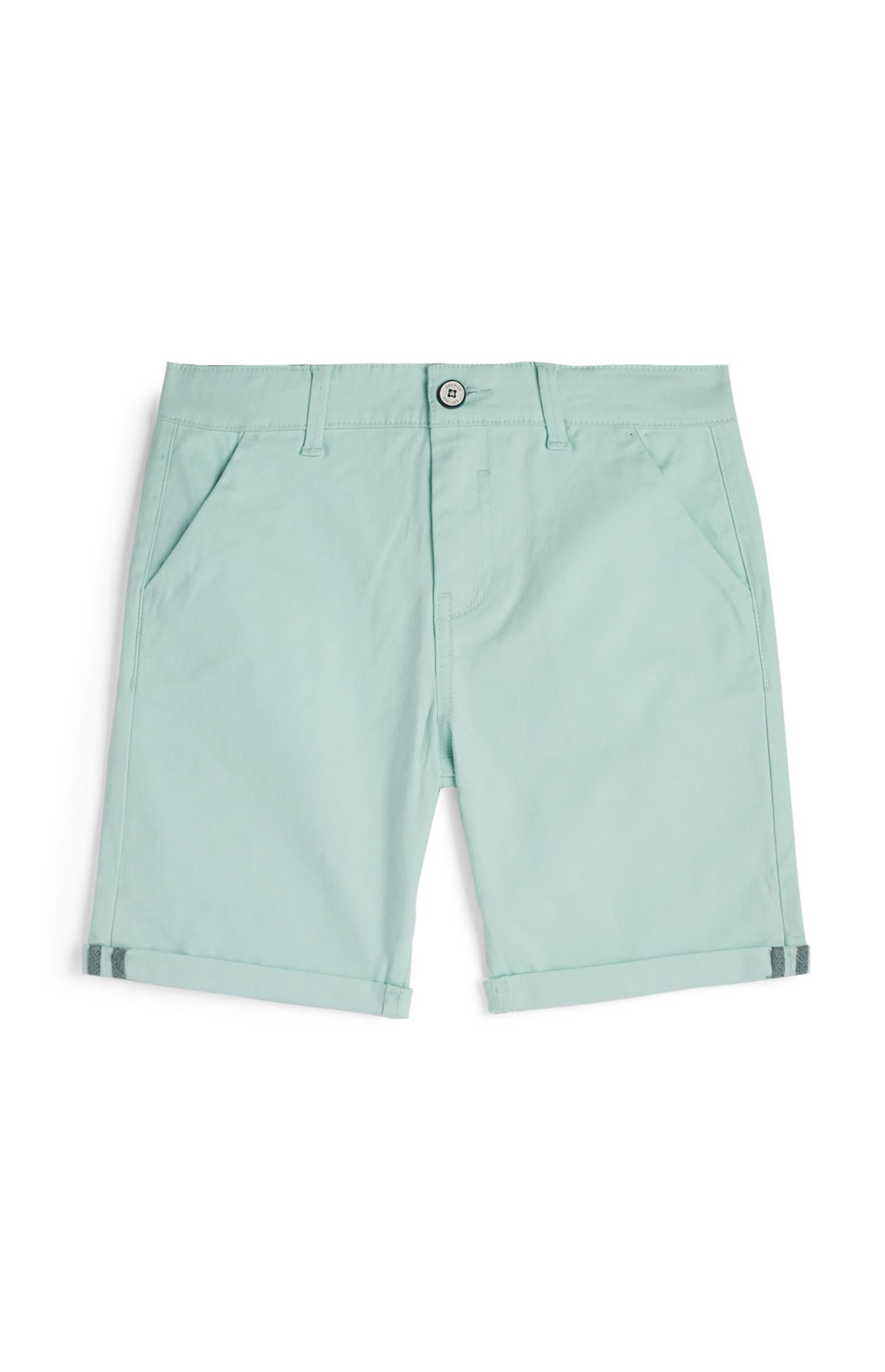 Calções chino menino verde-menta