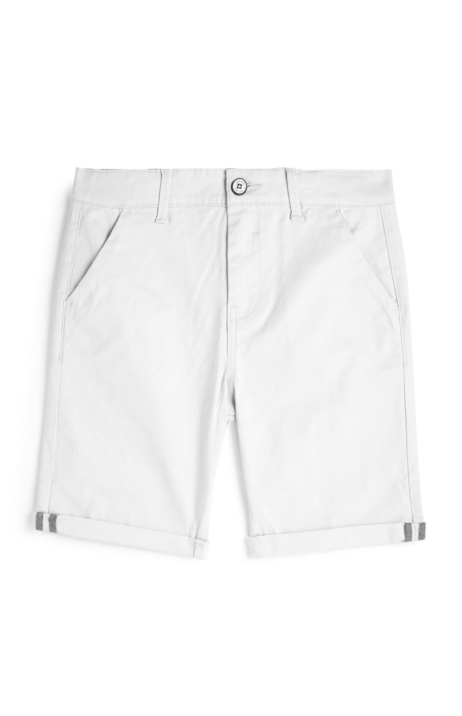 Calções chino rapaz branco