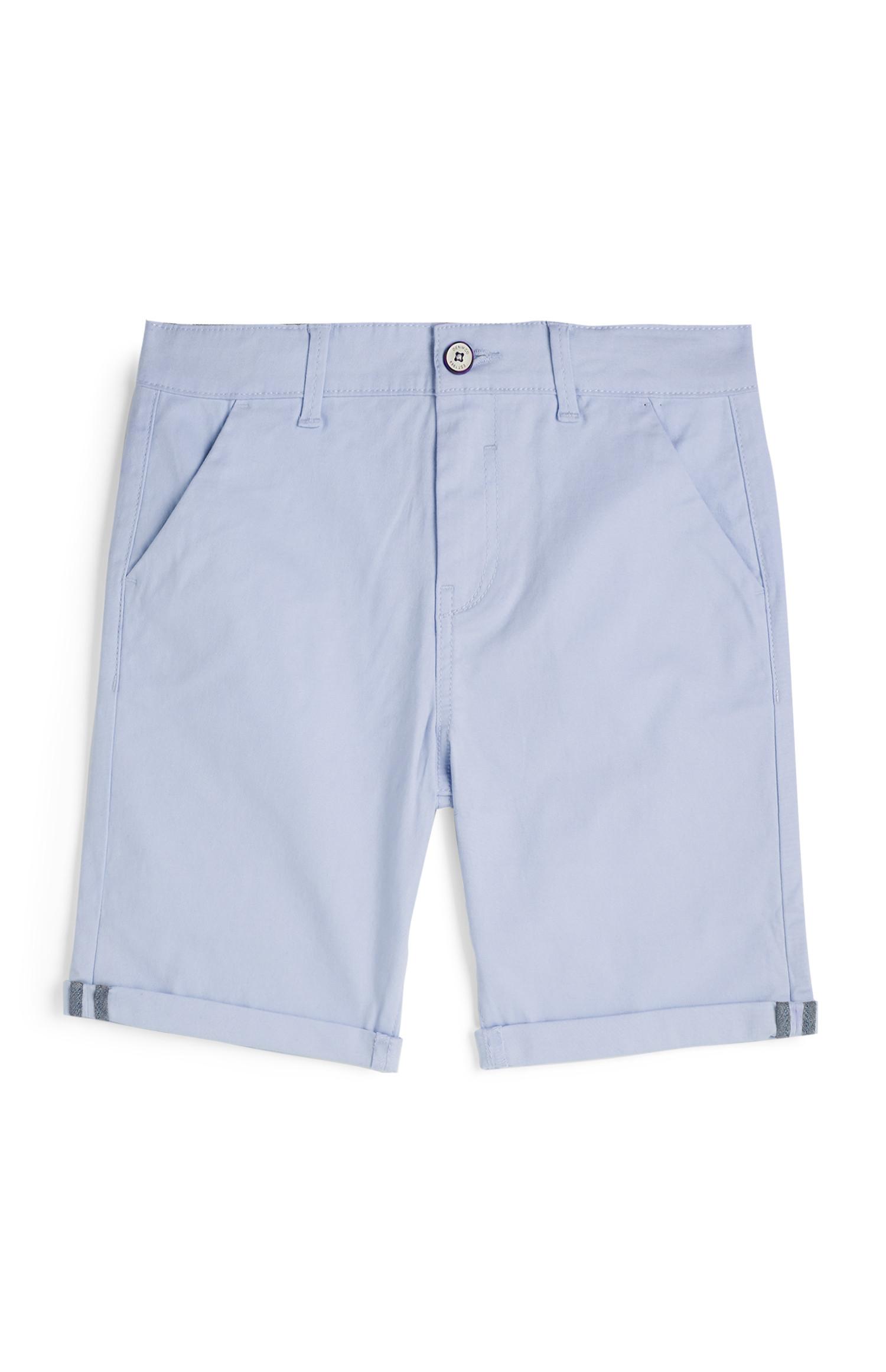 Shorts chino blu da ragazzo