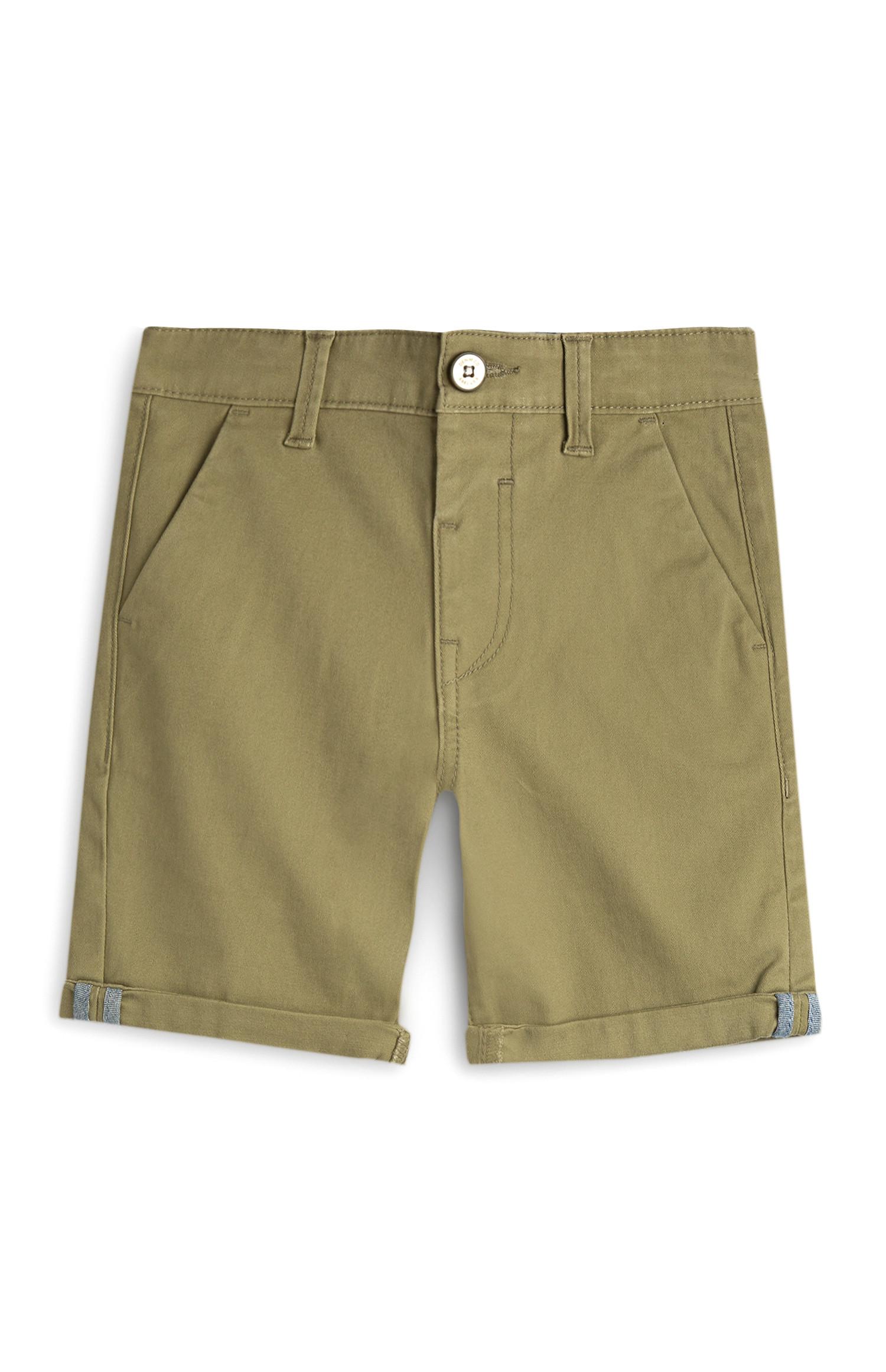 Shorts chino kaki da ragazzo