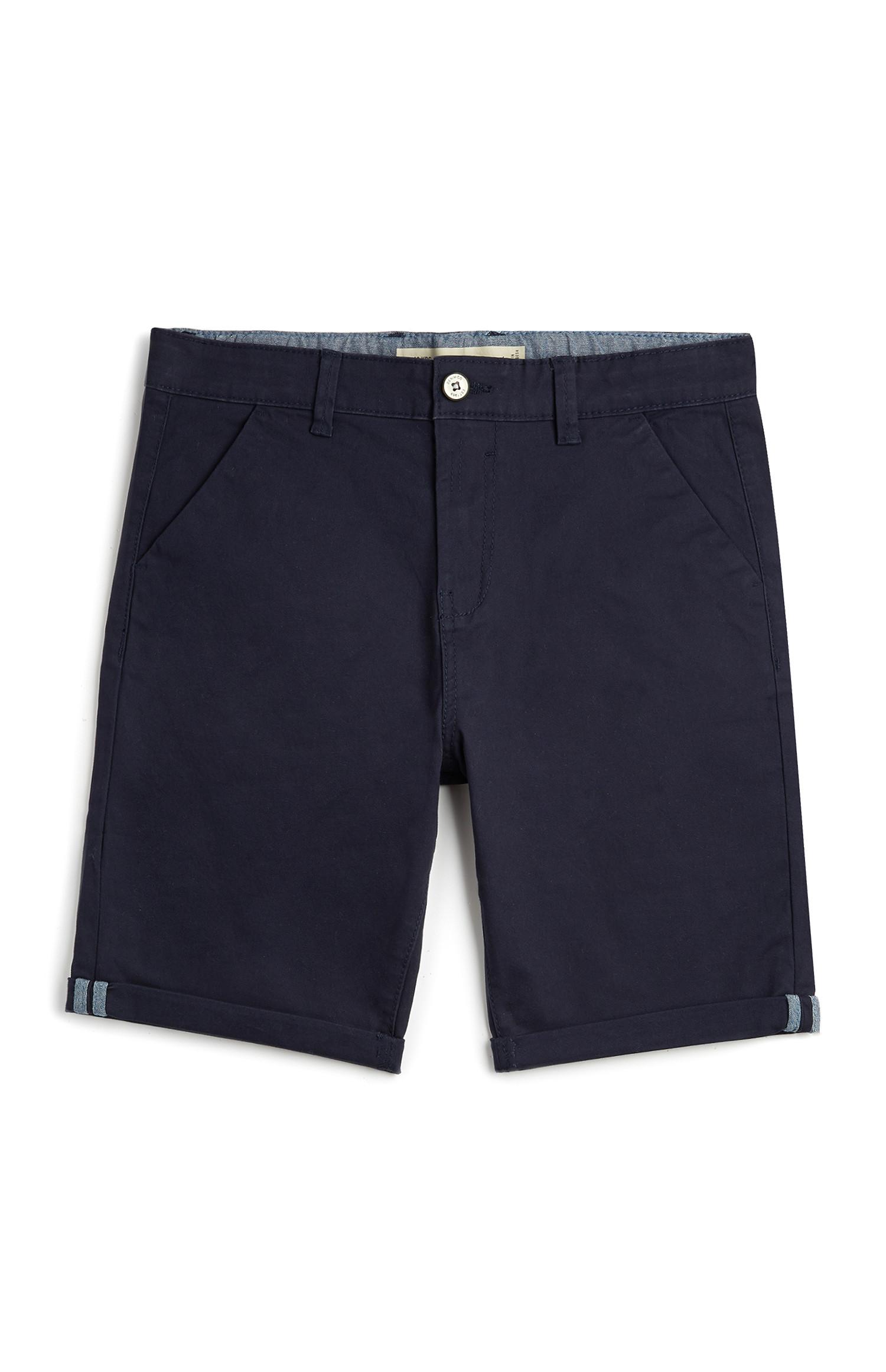 Calções chino rapaz azul-marinho