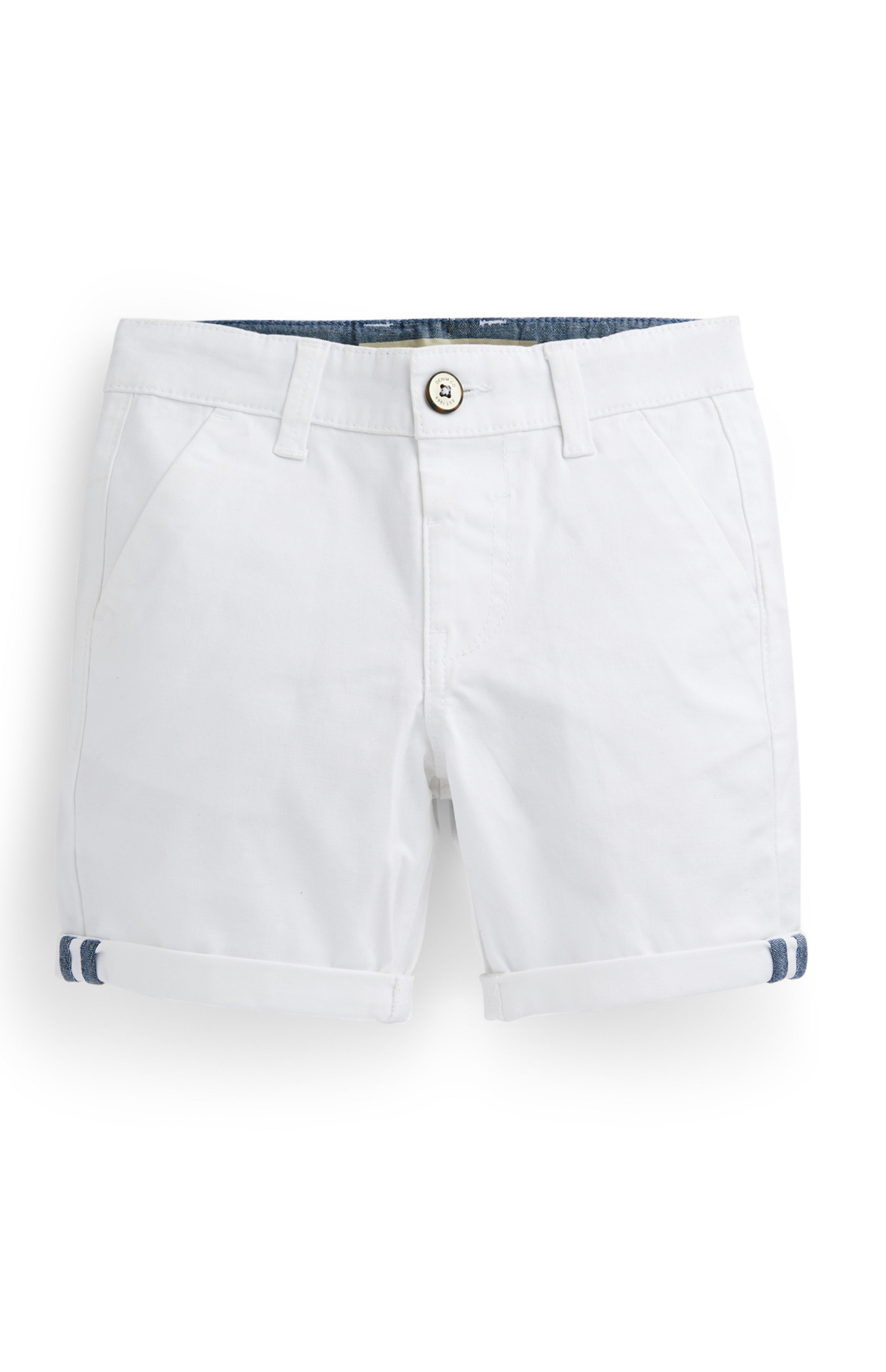 Calções chino menino branco