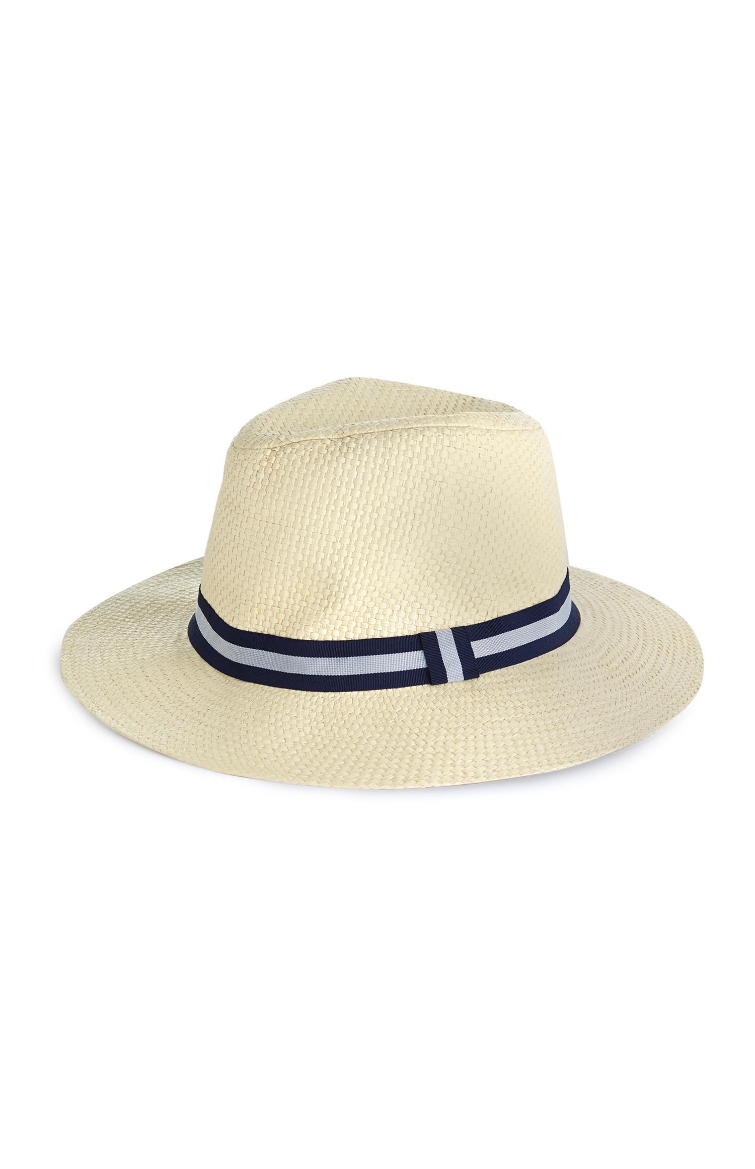 Cappello in paglia naturale a tesa larga