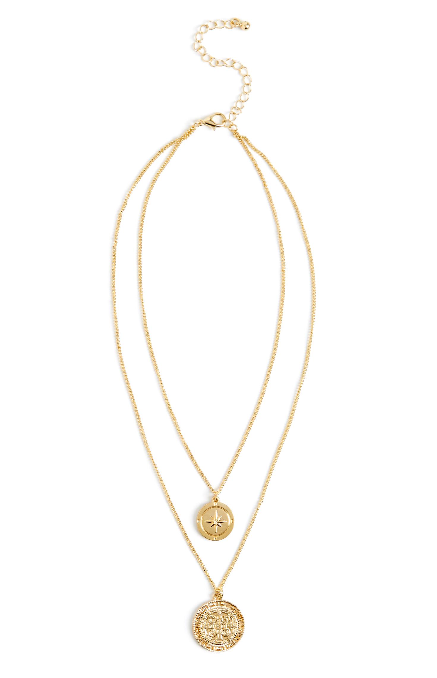 Dvojna verižica z okroglim obeskom