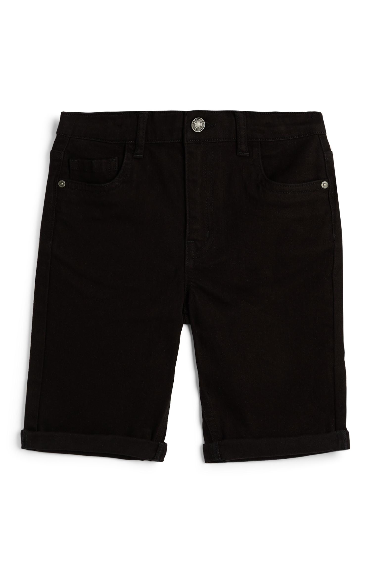 Shorts skinny neri in twill da ragazzo