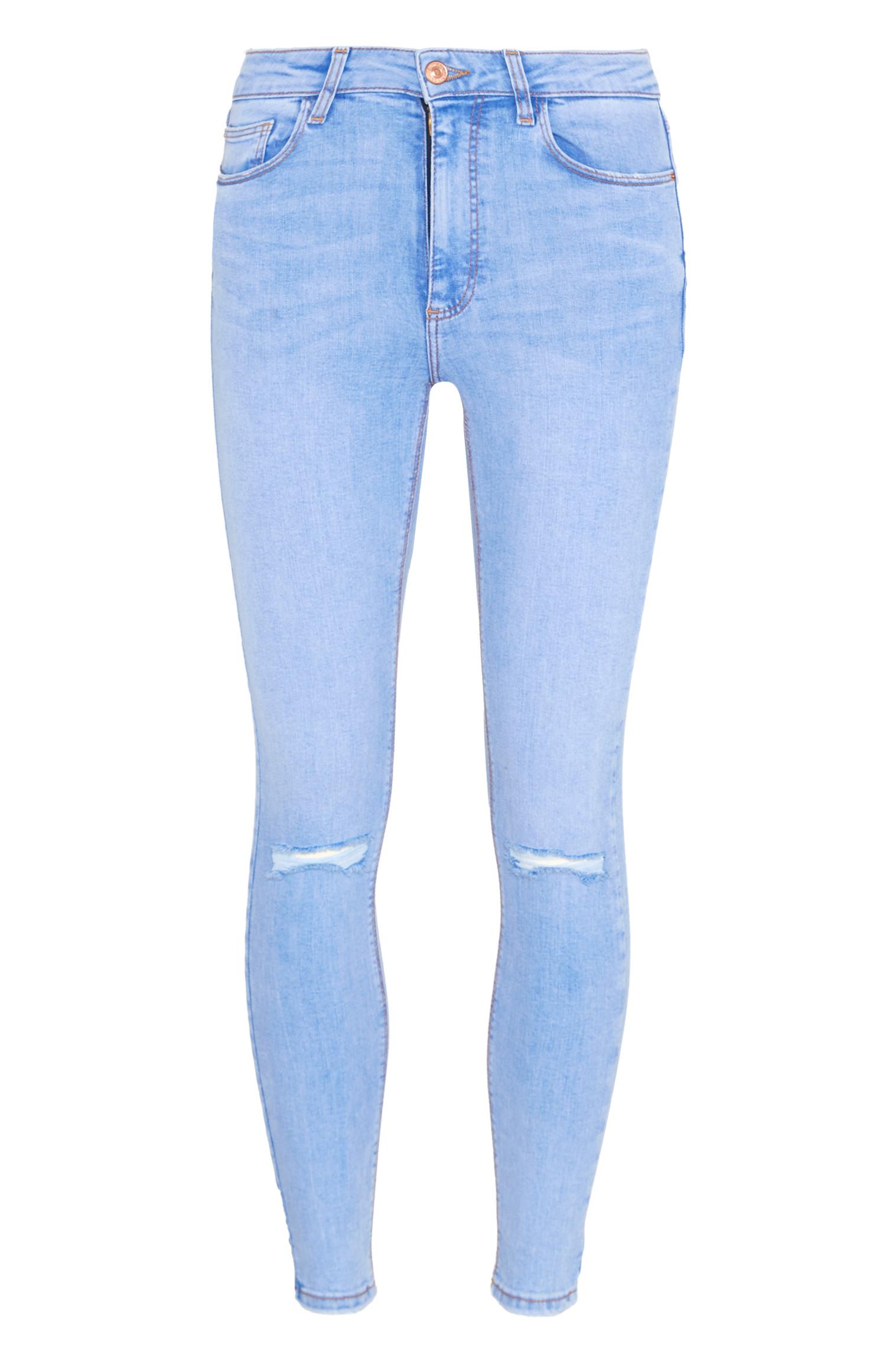 Jean skinny bleu clair déchiré