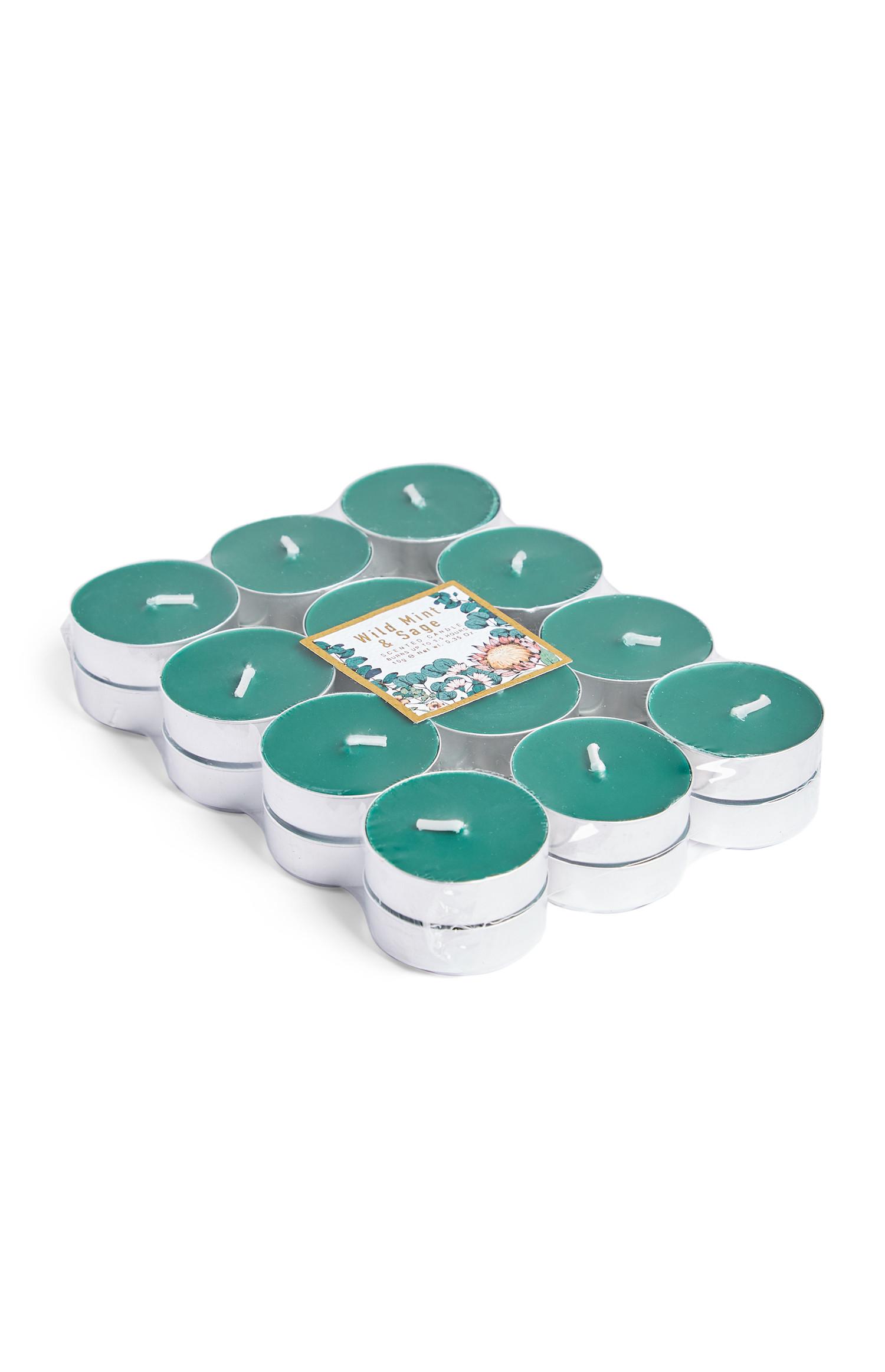 Pack de 24 velas aromáticas «Wild Mint and Sage»