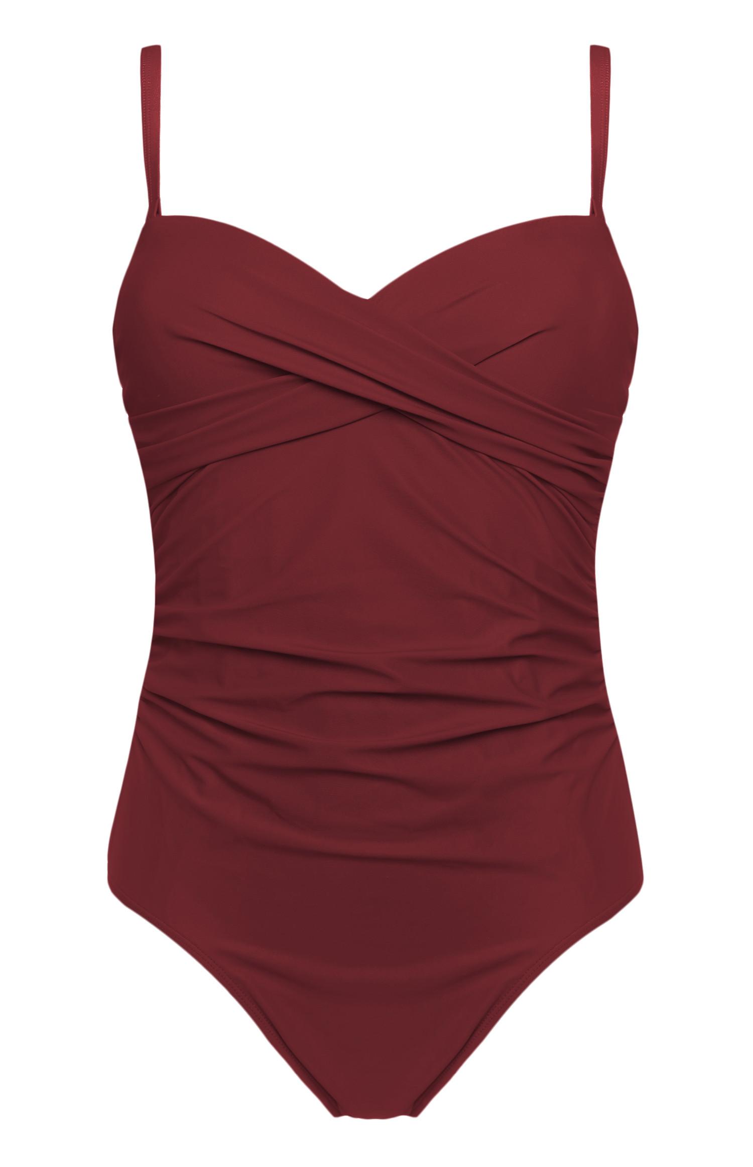 Maillot de bain bordeaux torsadé