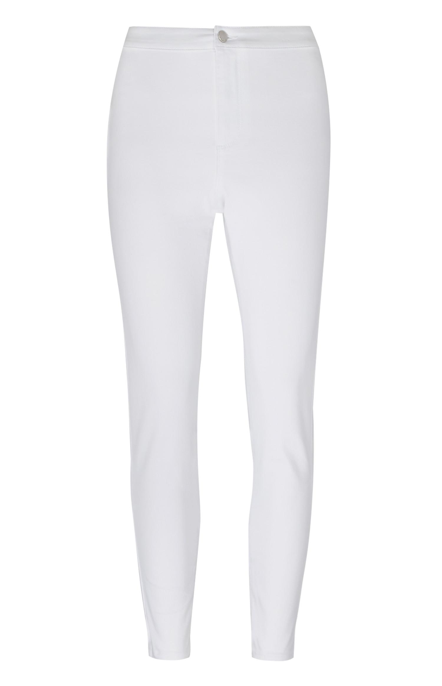 Jean skinny blanc taille haute