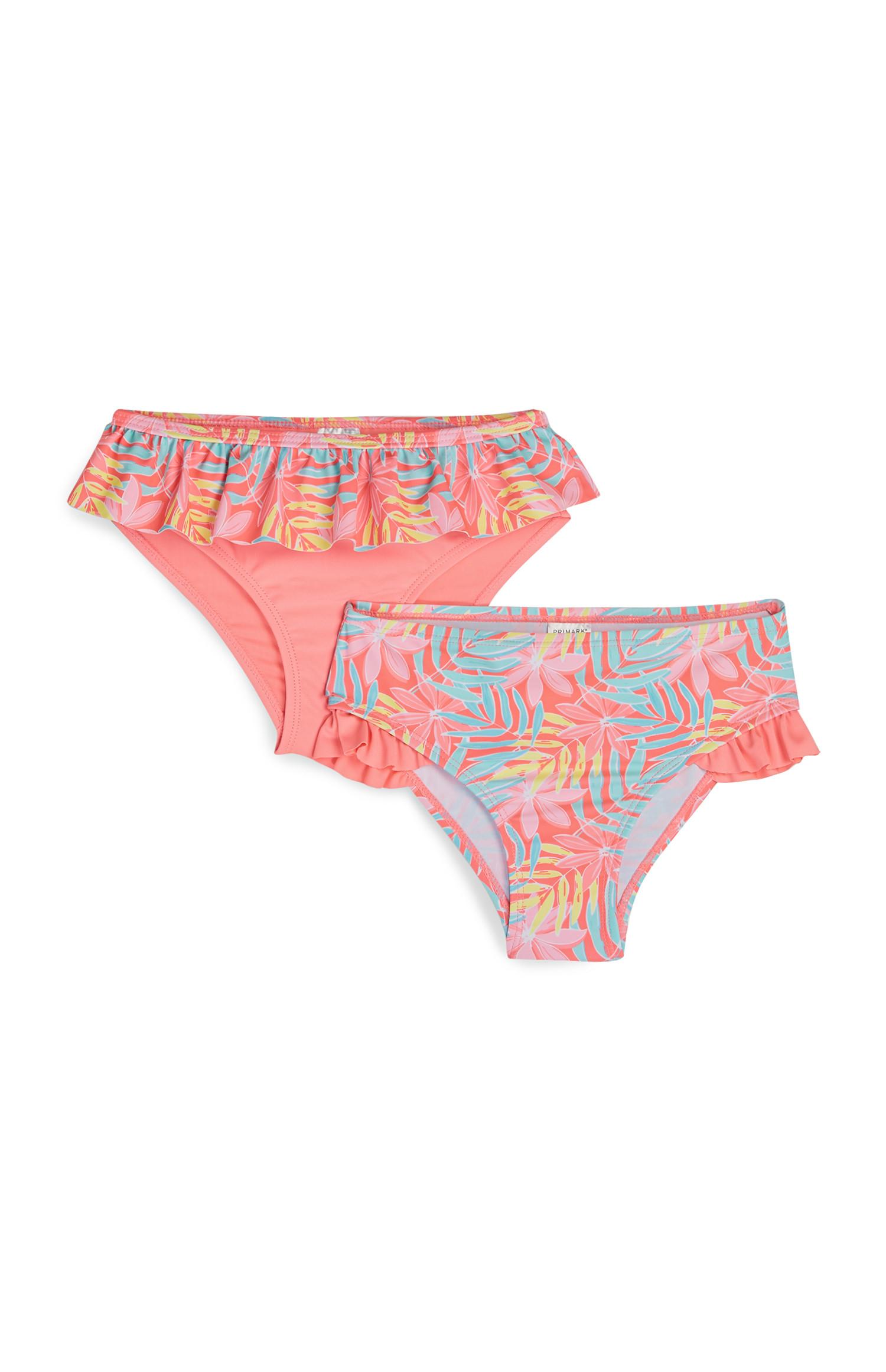 Pack 2 cuecas banho menina coral