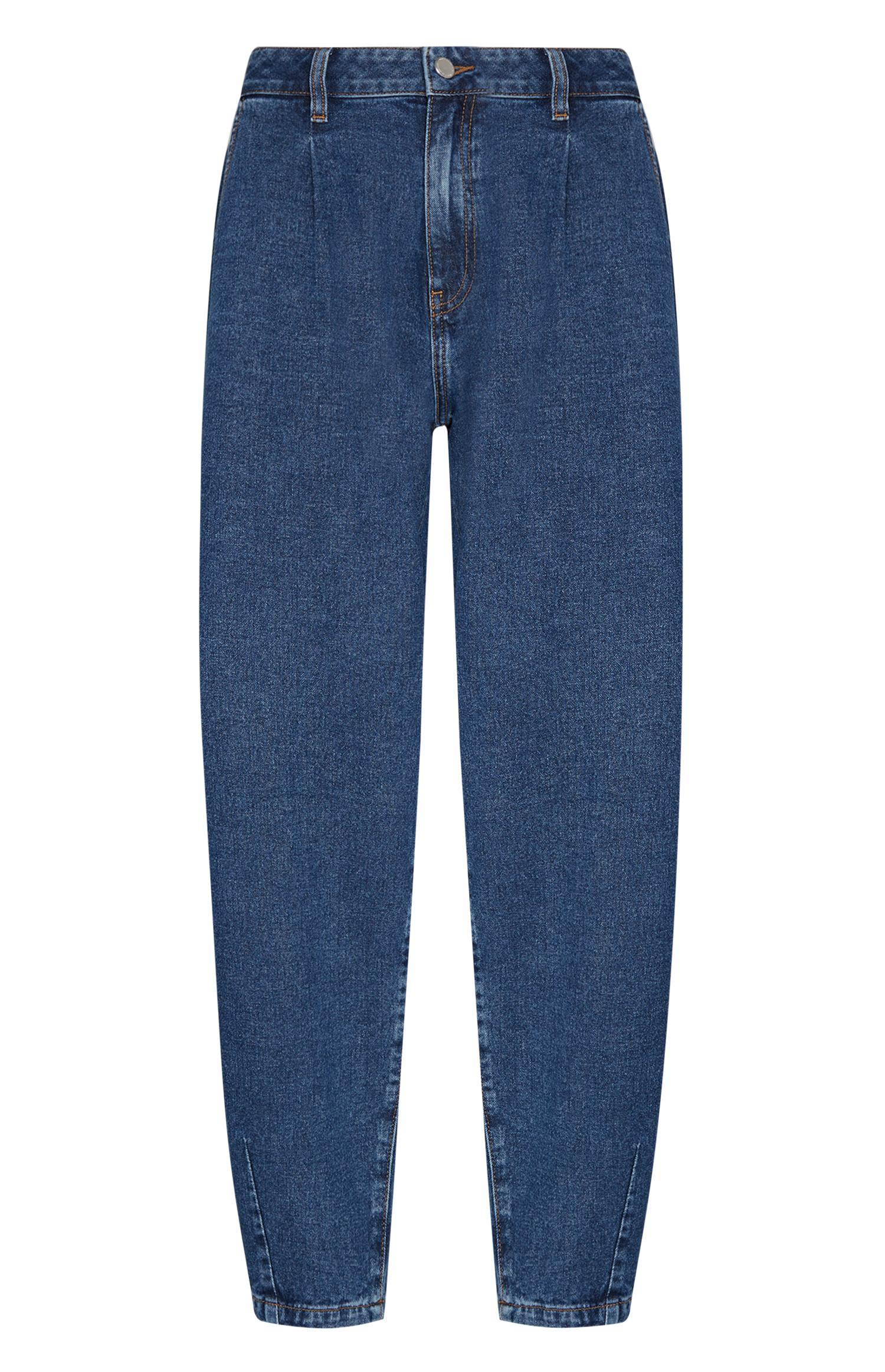 Calças ganga corte balão azul