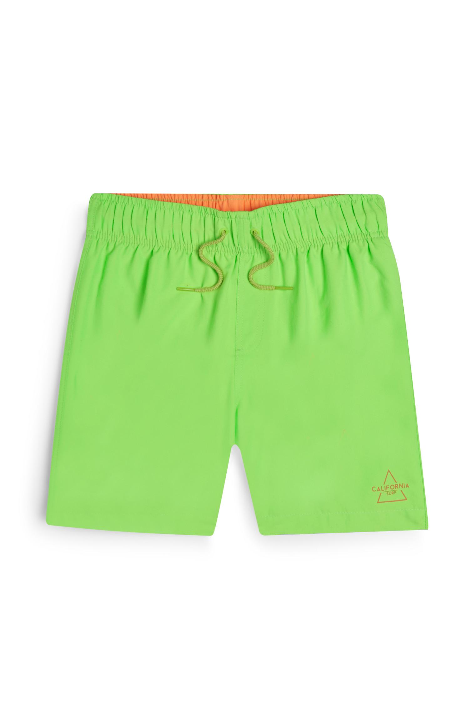 Shorts da bagno verde fluo da ragazzo