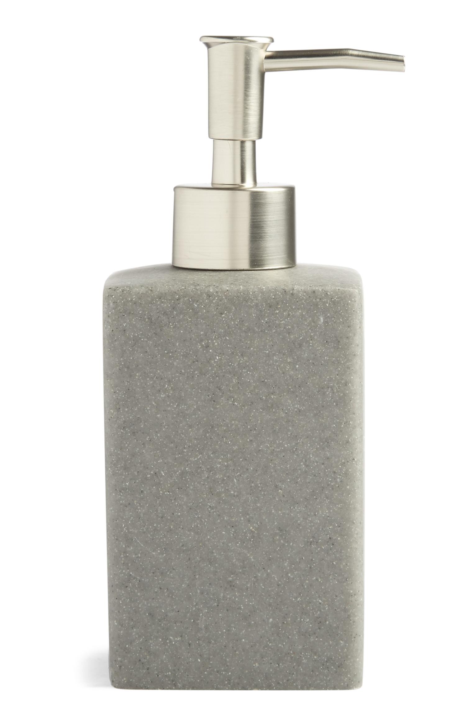 Siva posoda za milo v videzu kamna