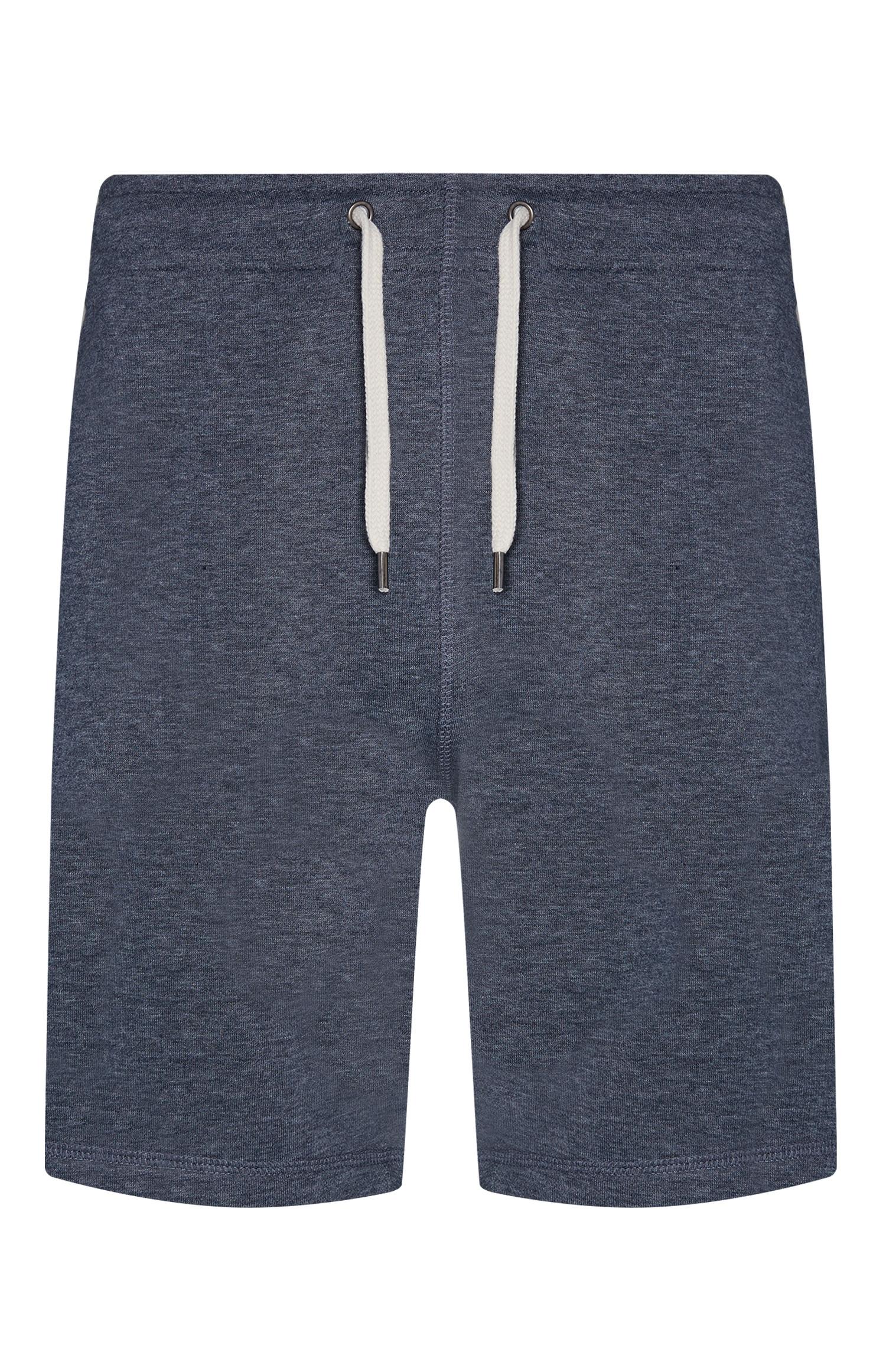 Shorts joggers blu mélange in jersey