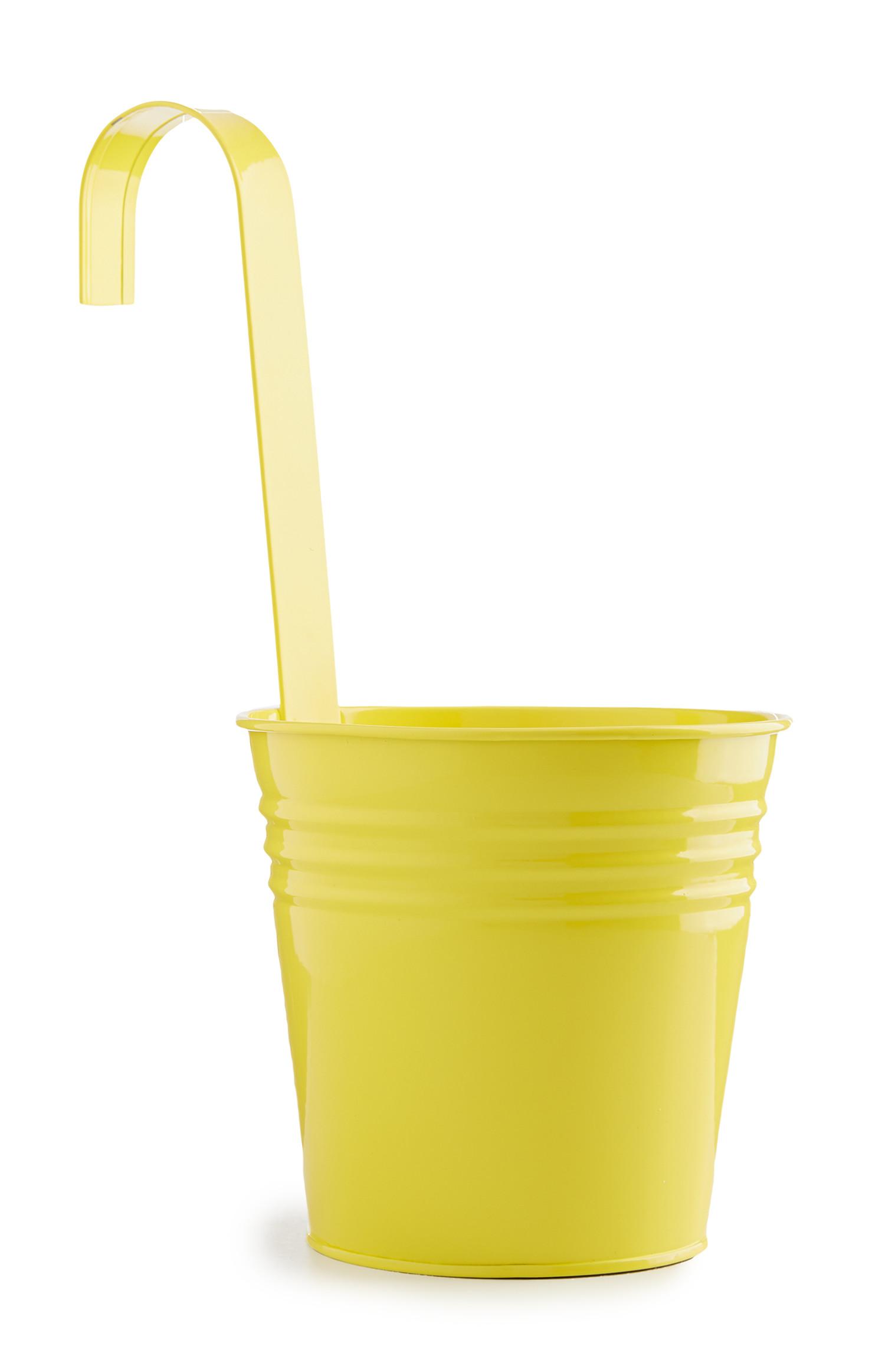 Rumeni viseči cvetlični lonček