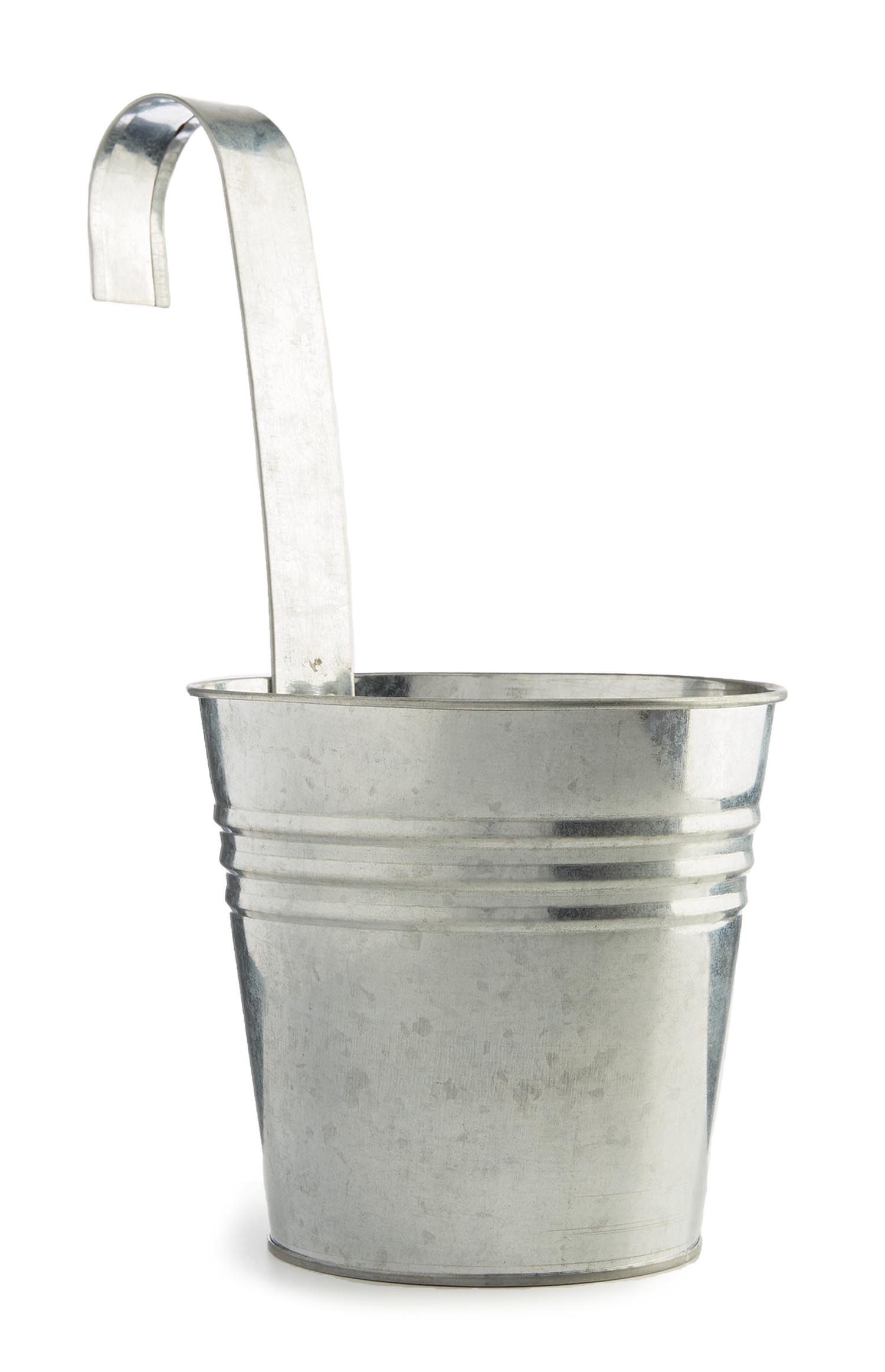 Viseč srebrn cvetlični lonček