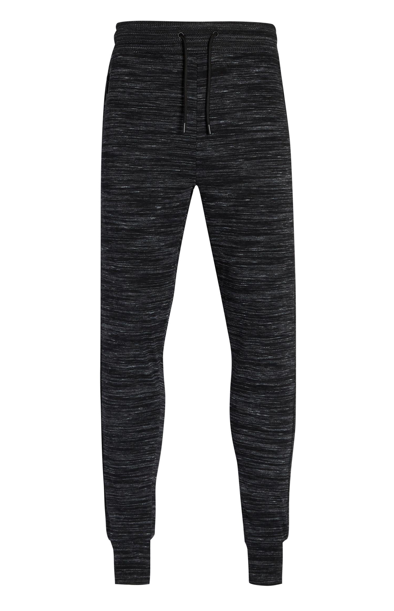 womens black joggers with white stripe