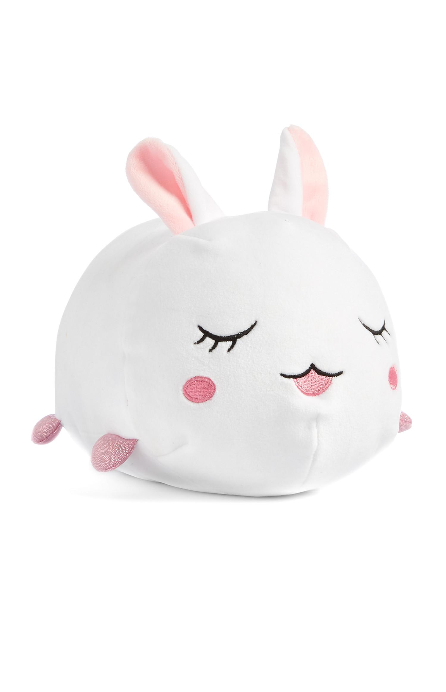 Velik bel plišast zajček