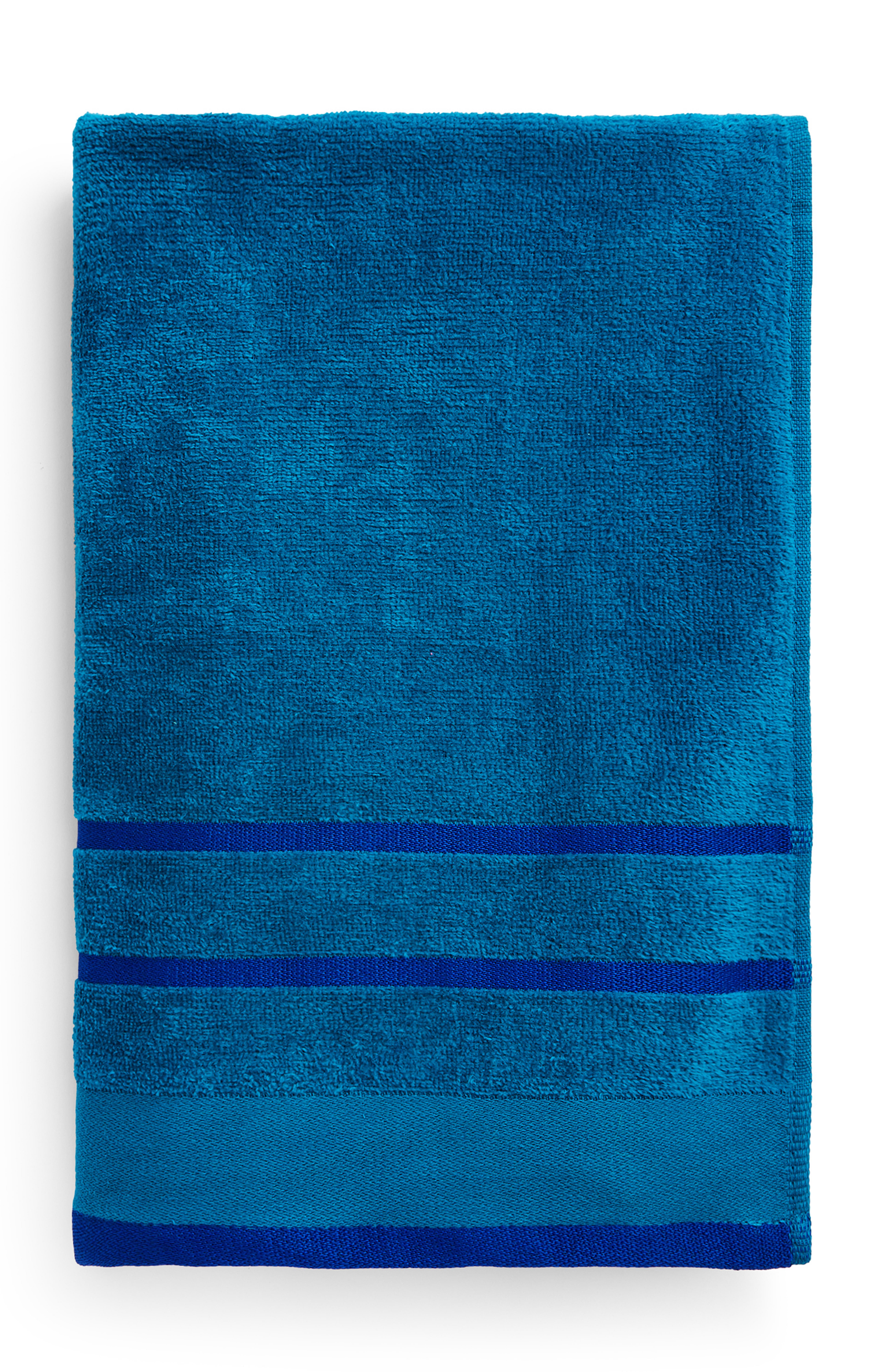 Blue Plain Dye Beach Towel Bathroom Accessories All Homeware