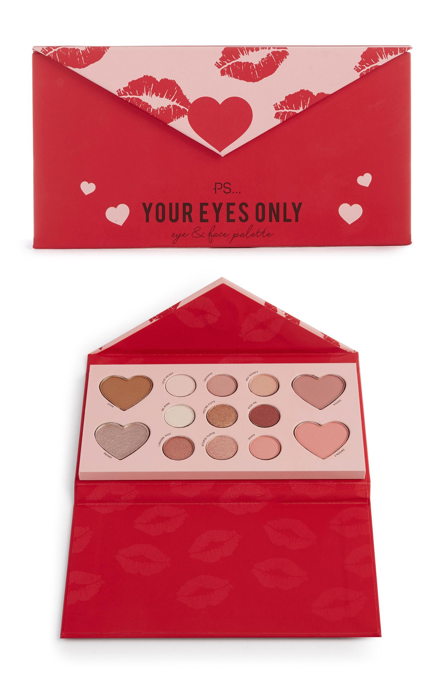 Rdeča paleta senčil za oči in obraz PS Your Eyes Only