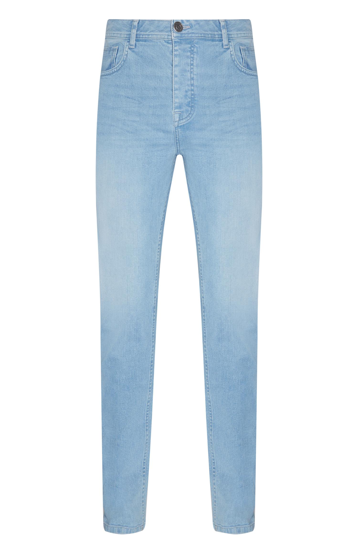 Calças ganga corte justo elastano lavagem clara