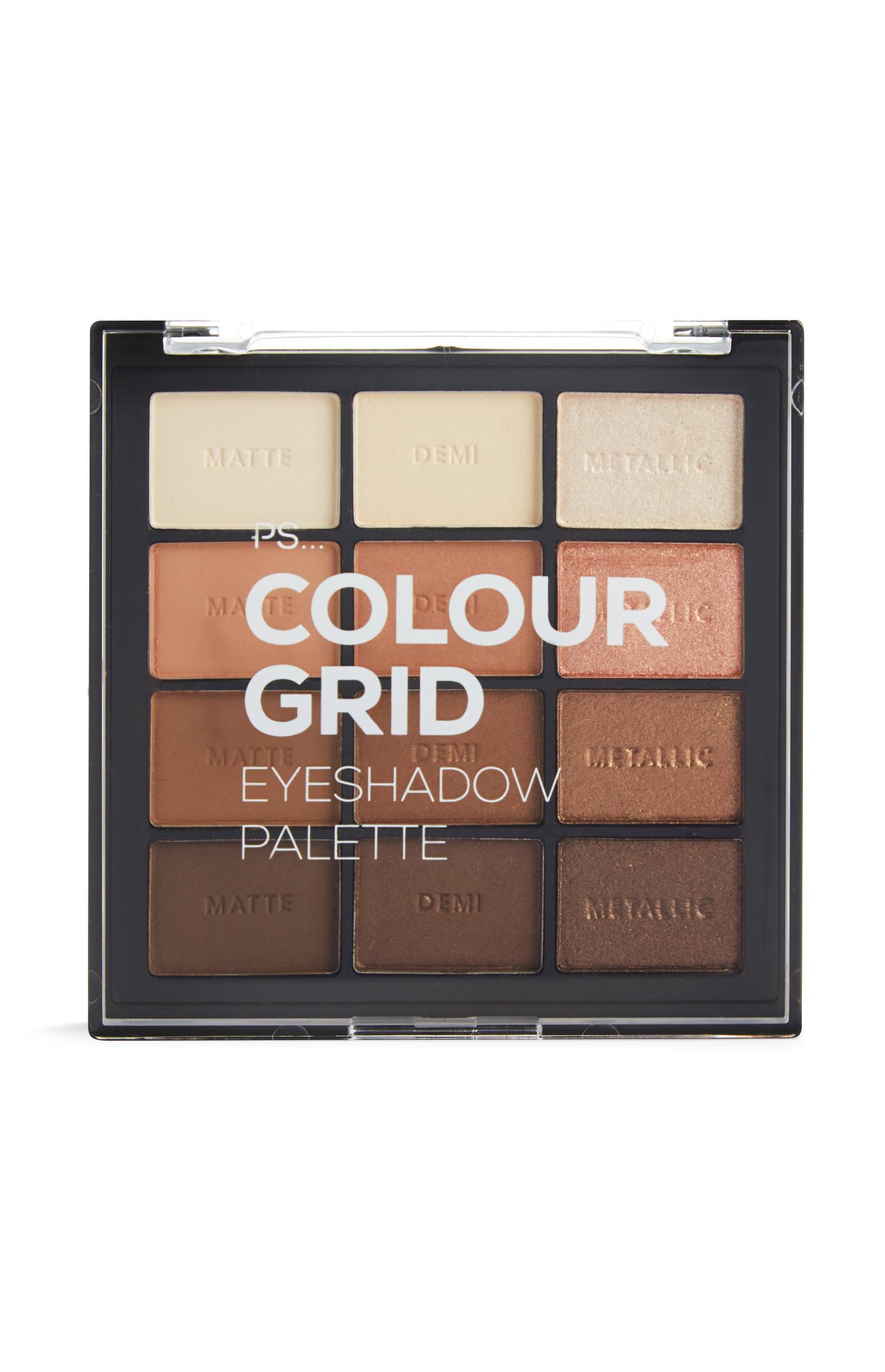 Paleta senčil za oči v odtenkih rjave PS Pro Colour Grid